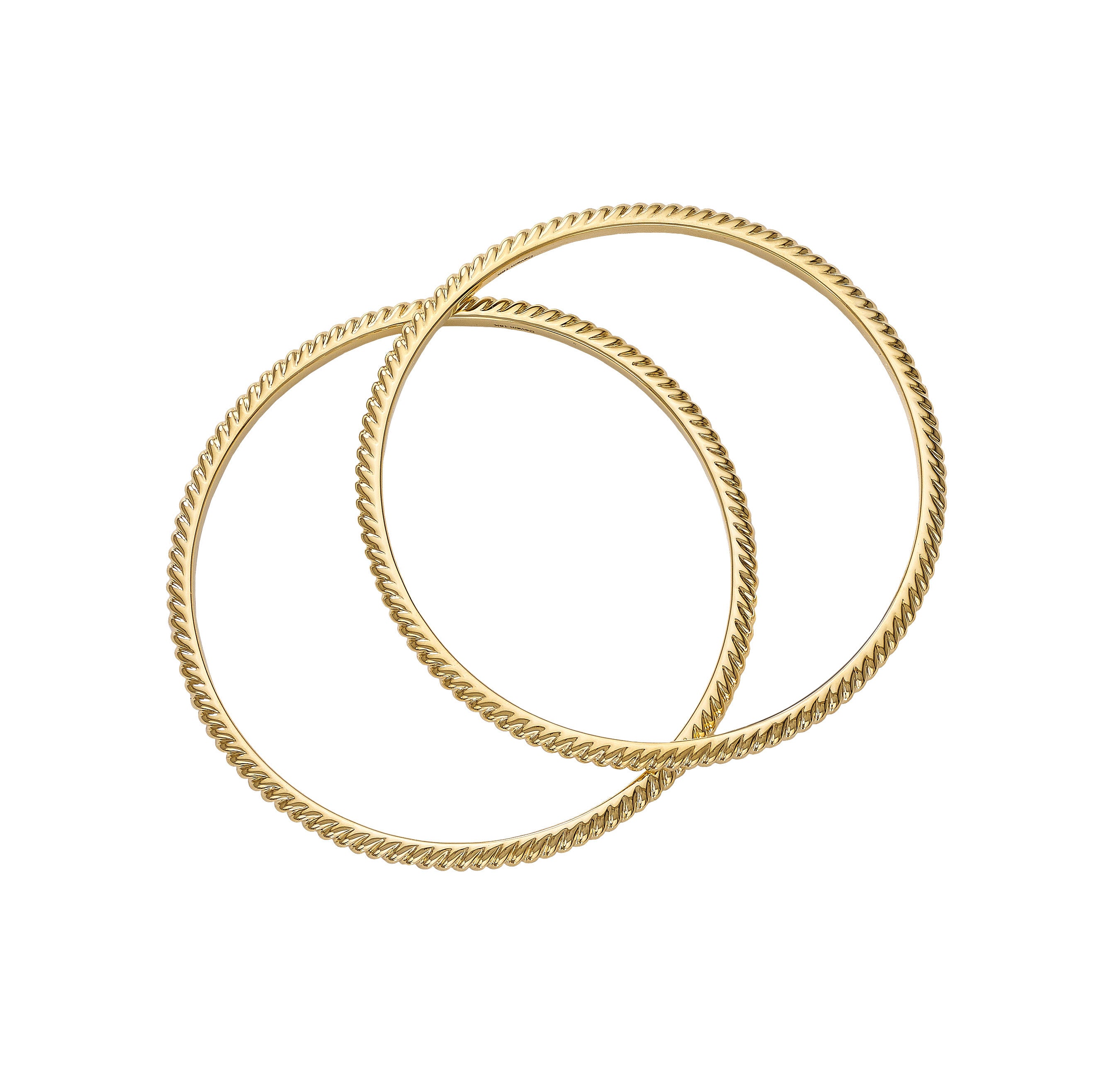 18k Tempered Bangle Bracelet - Yellow Gold