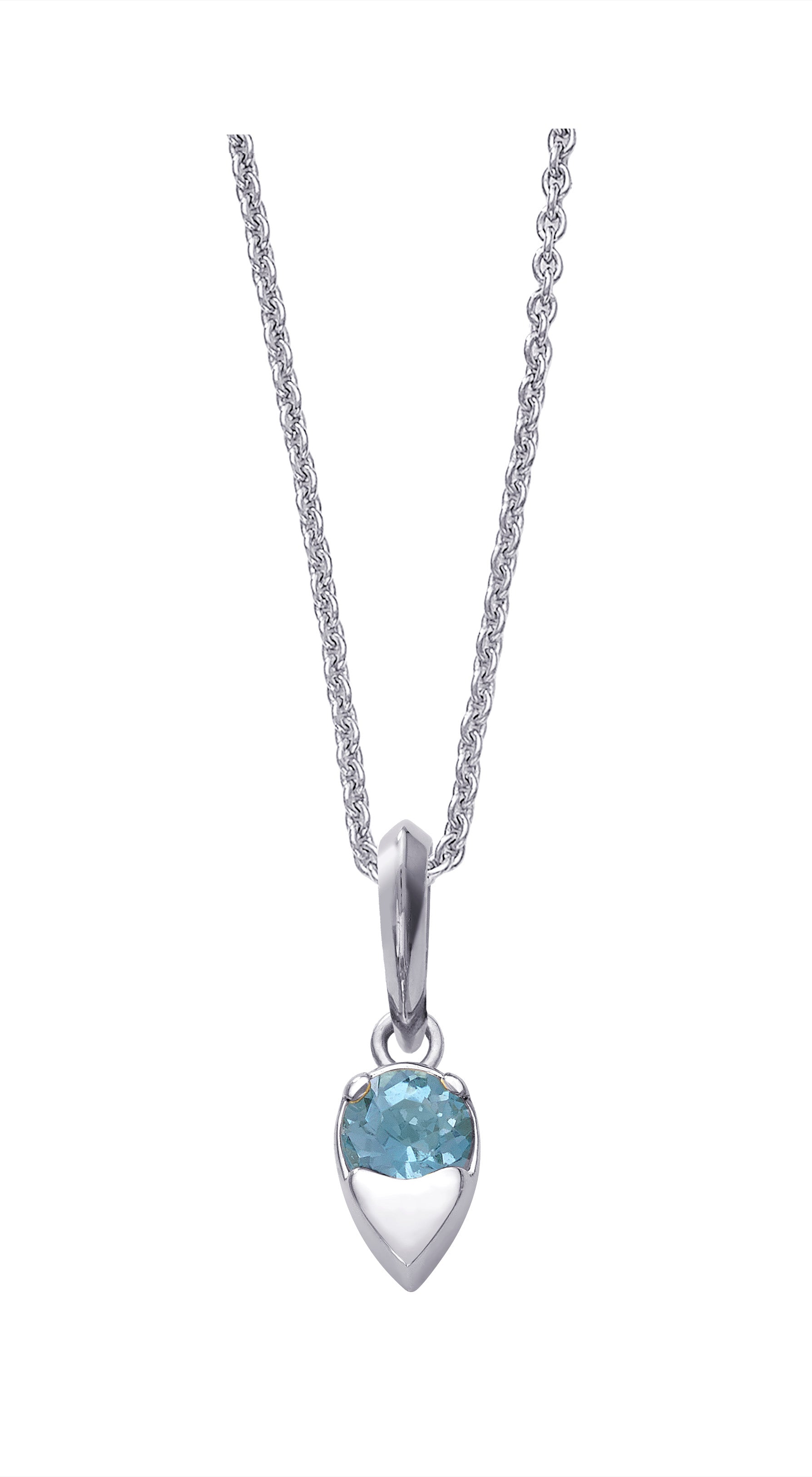 Blue Topaz Birthstone Pendant - December Devam