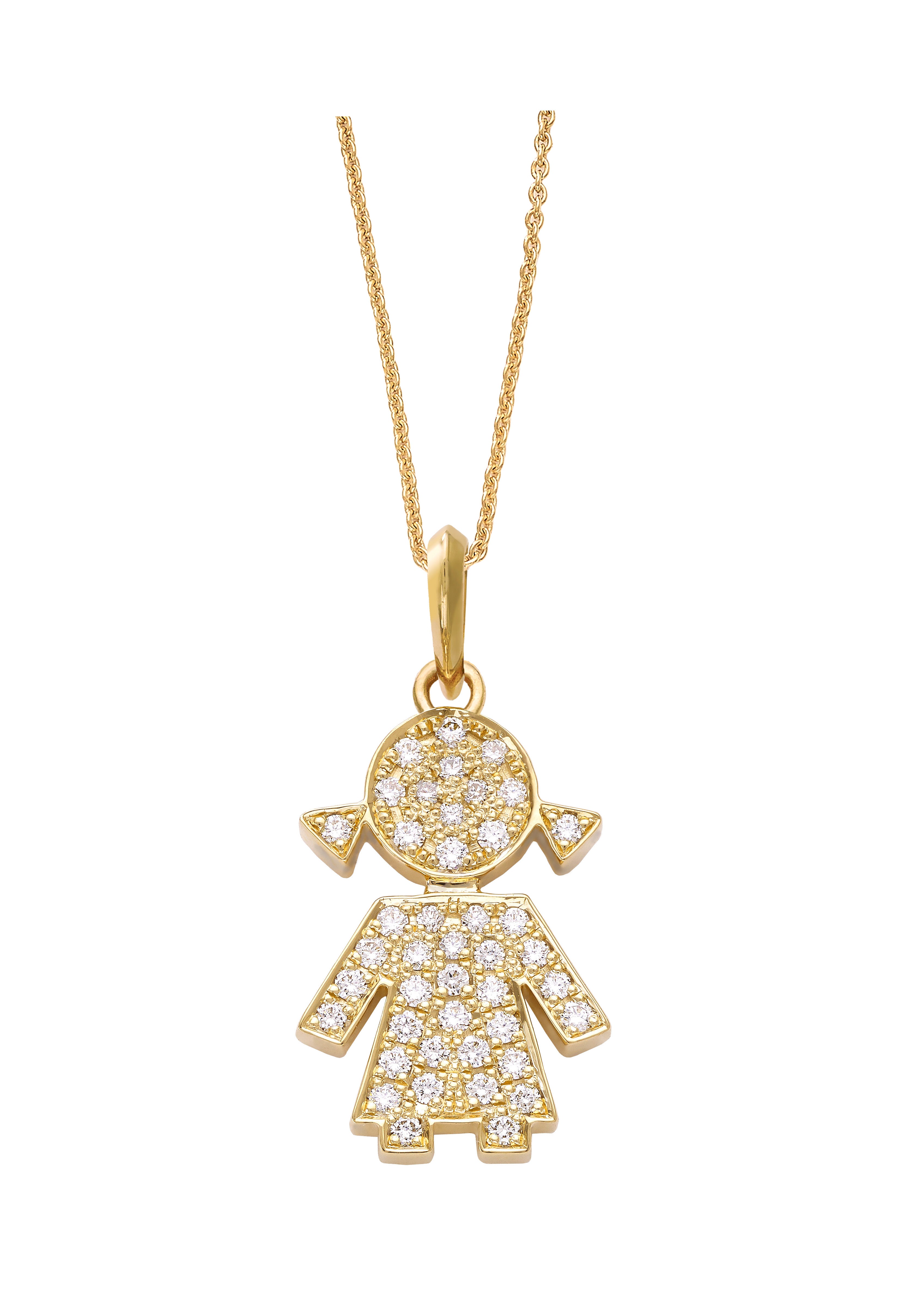 The Little Girl Pendant - Yellow Gold