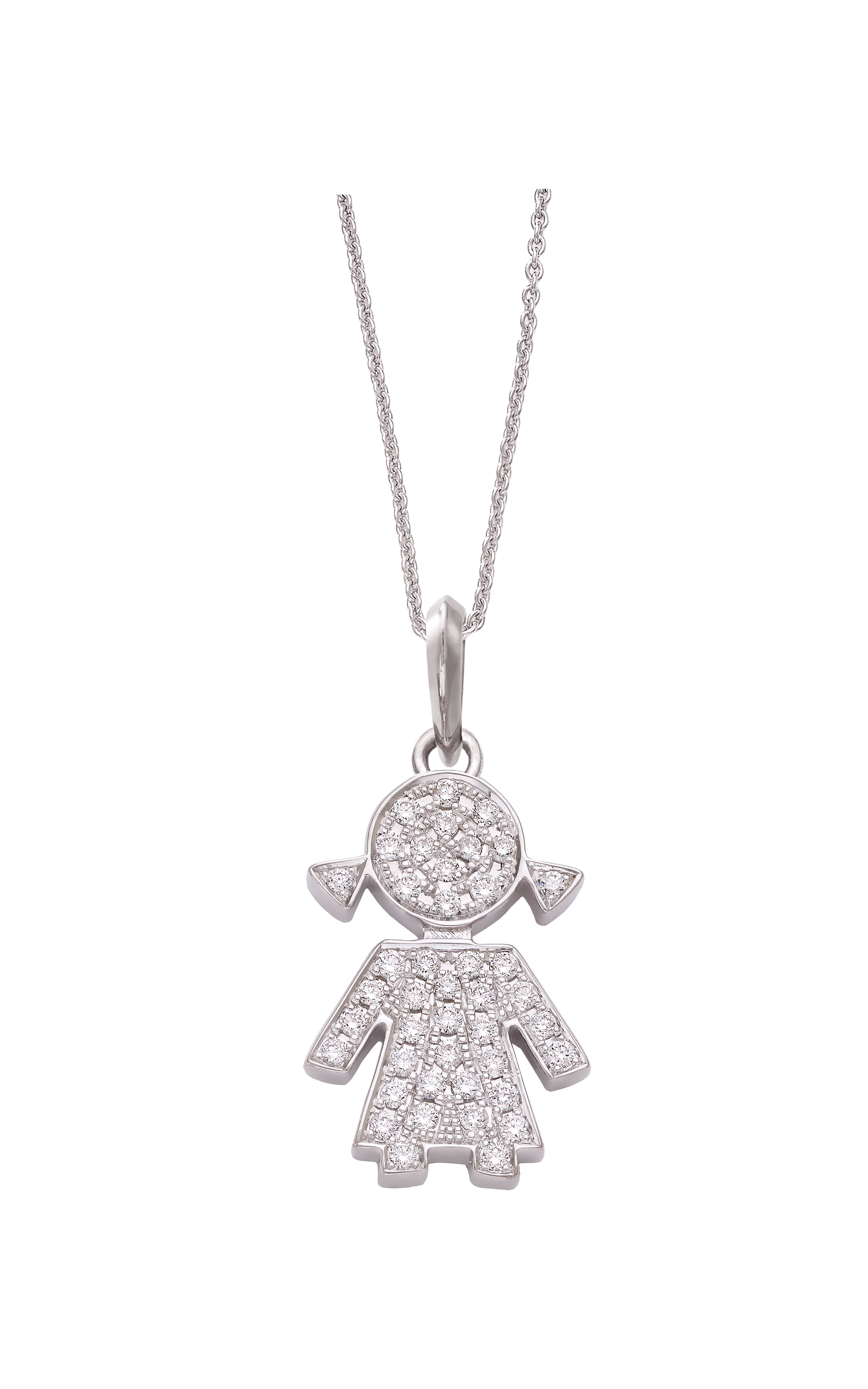 The Little Girl Pendant - White Gold