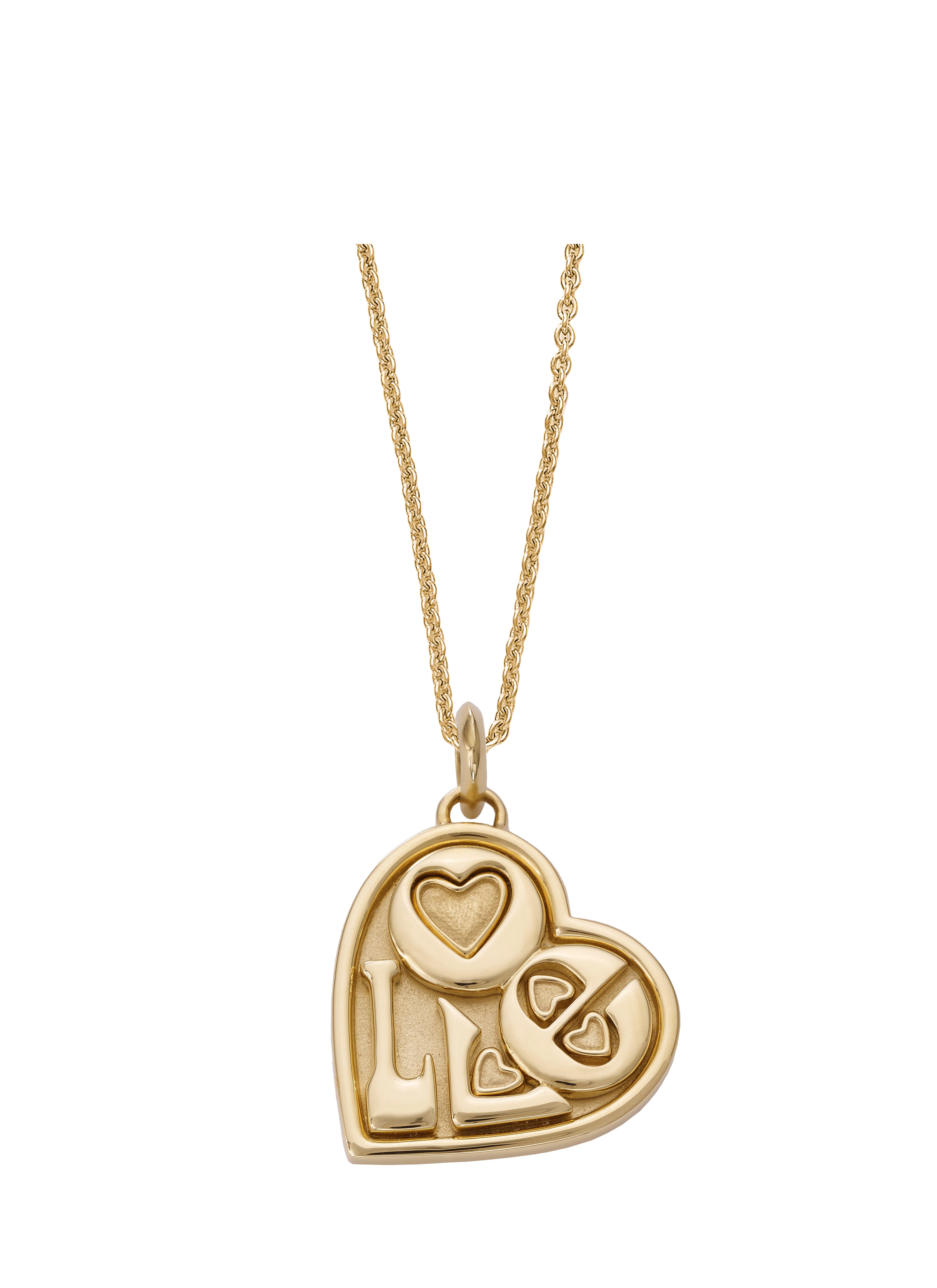 18k Yellow Gold Heart Pendant