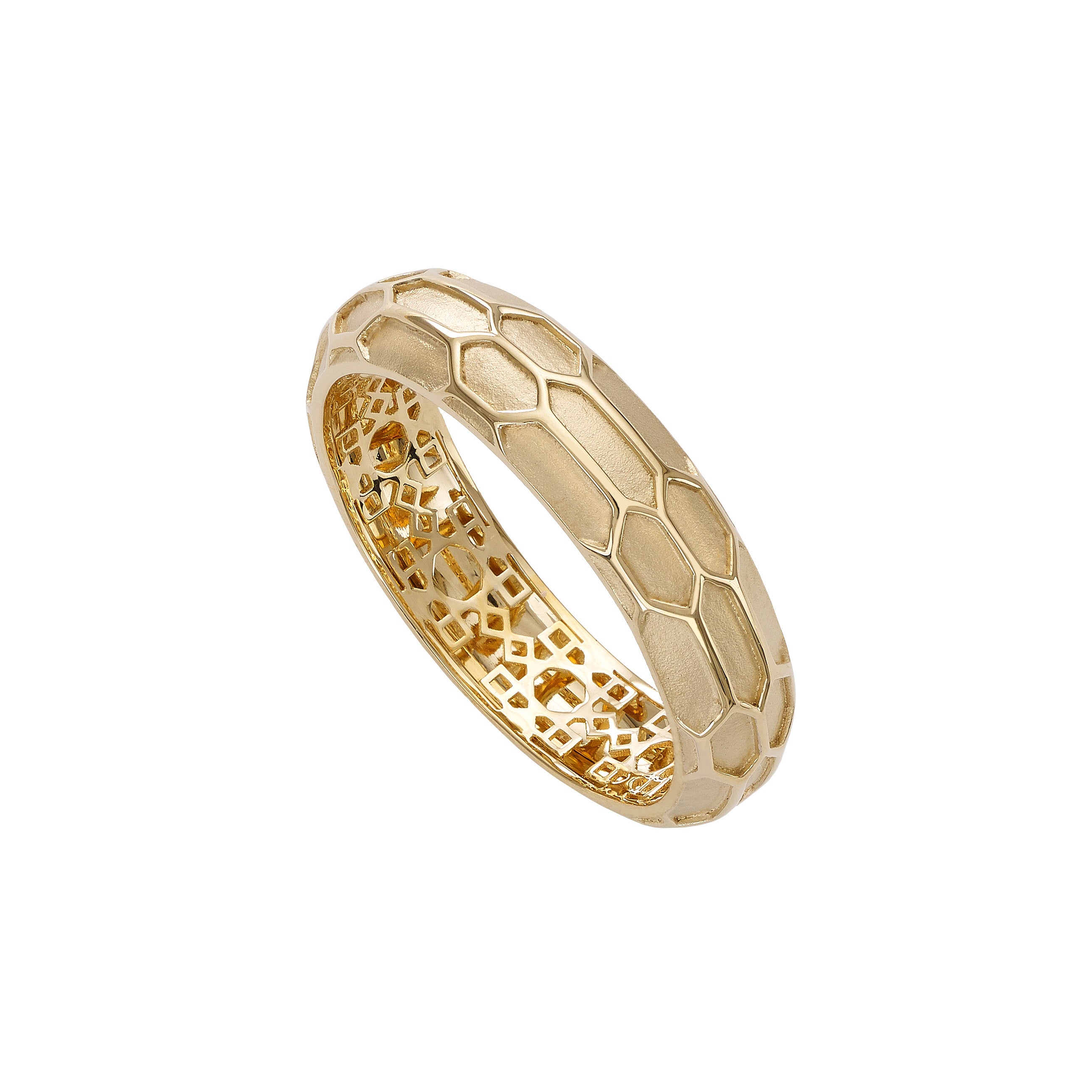 The Ophidian Scales Ring - Plain Gold Devam