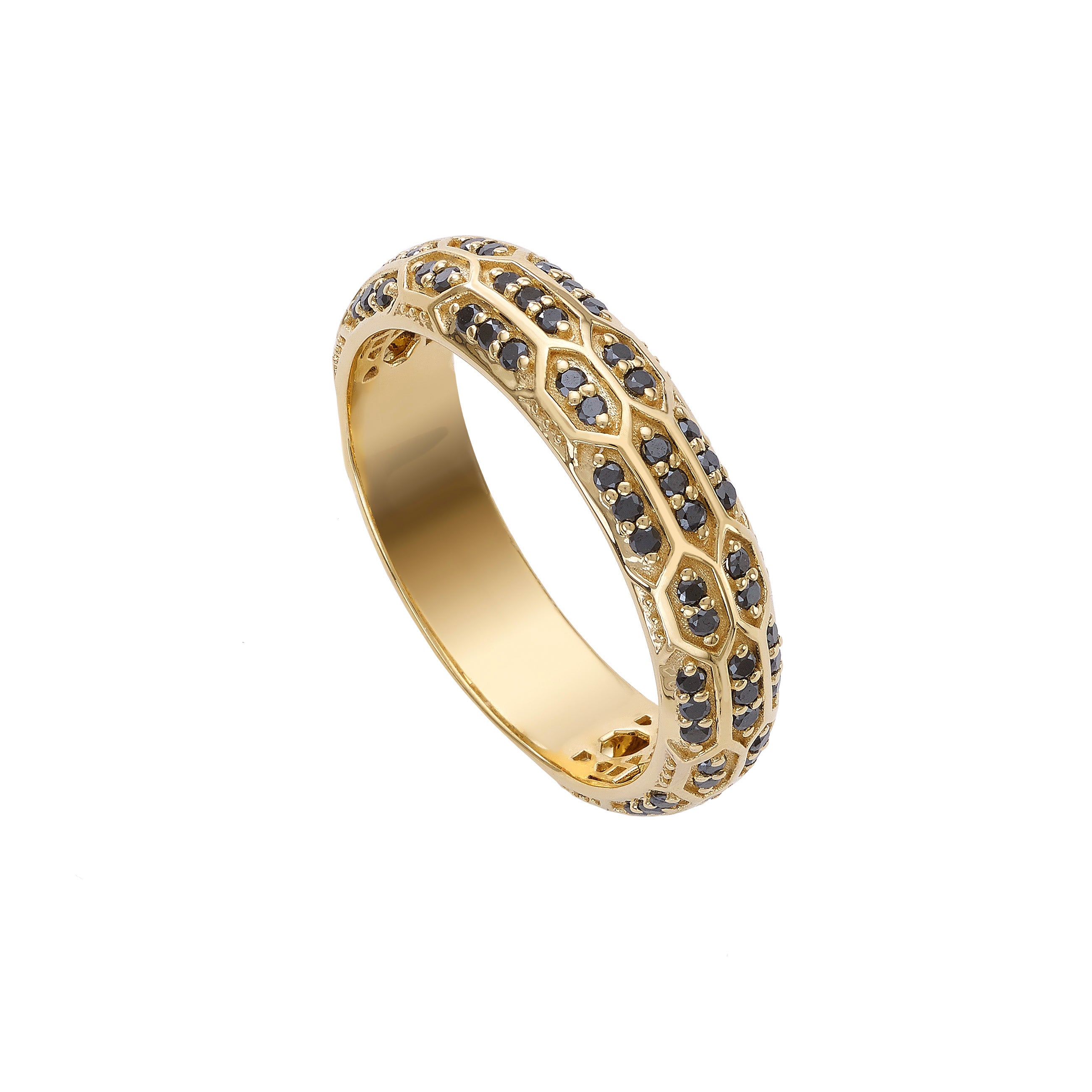 The Ophidian Scales Ring - Black Diamonds Devam