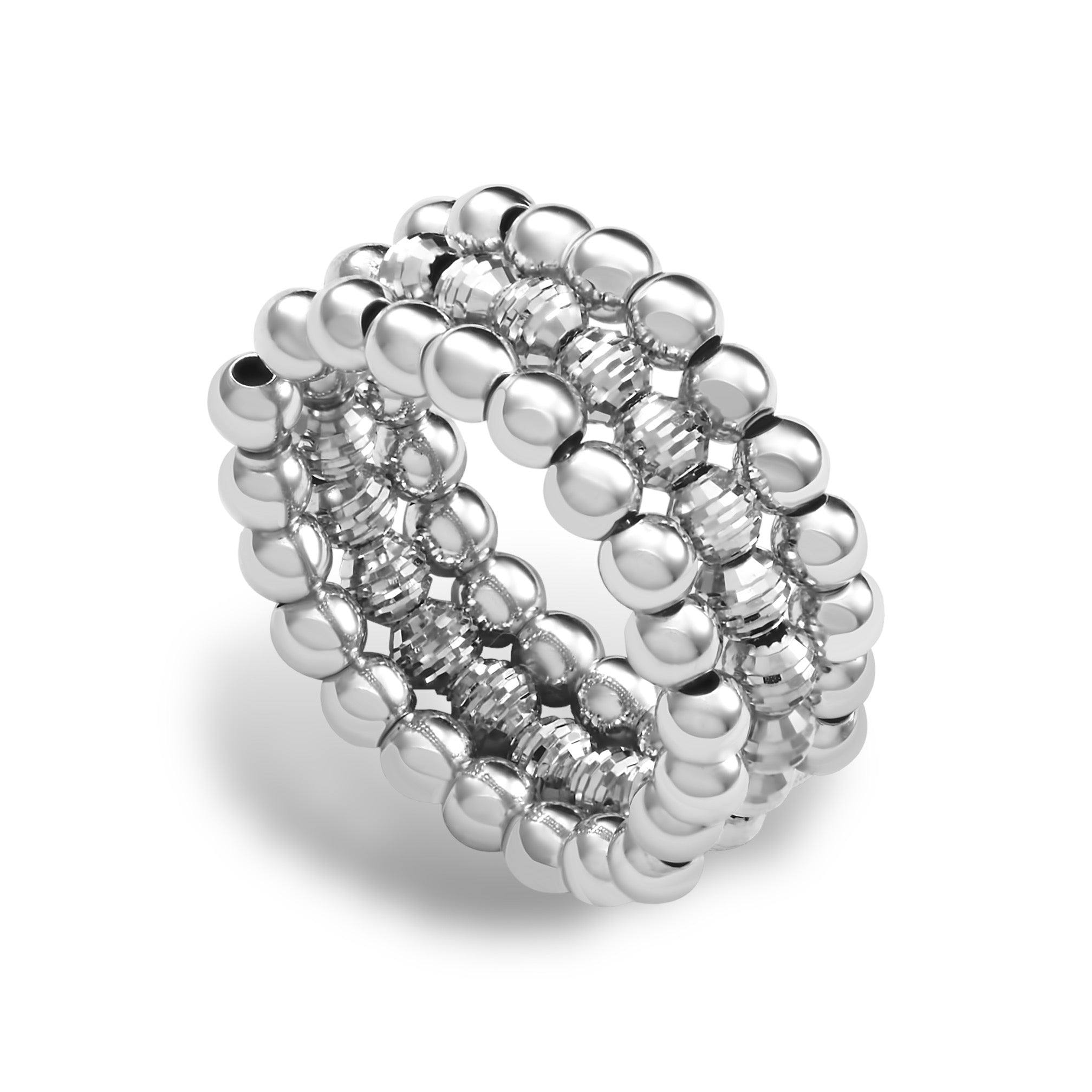 The Three-Row Flex Ring Platinum Small Devam