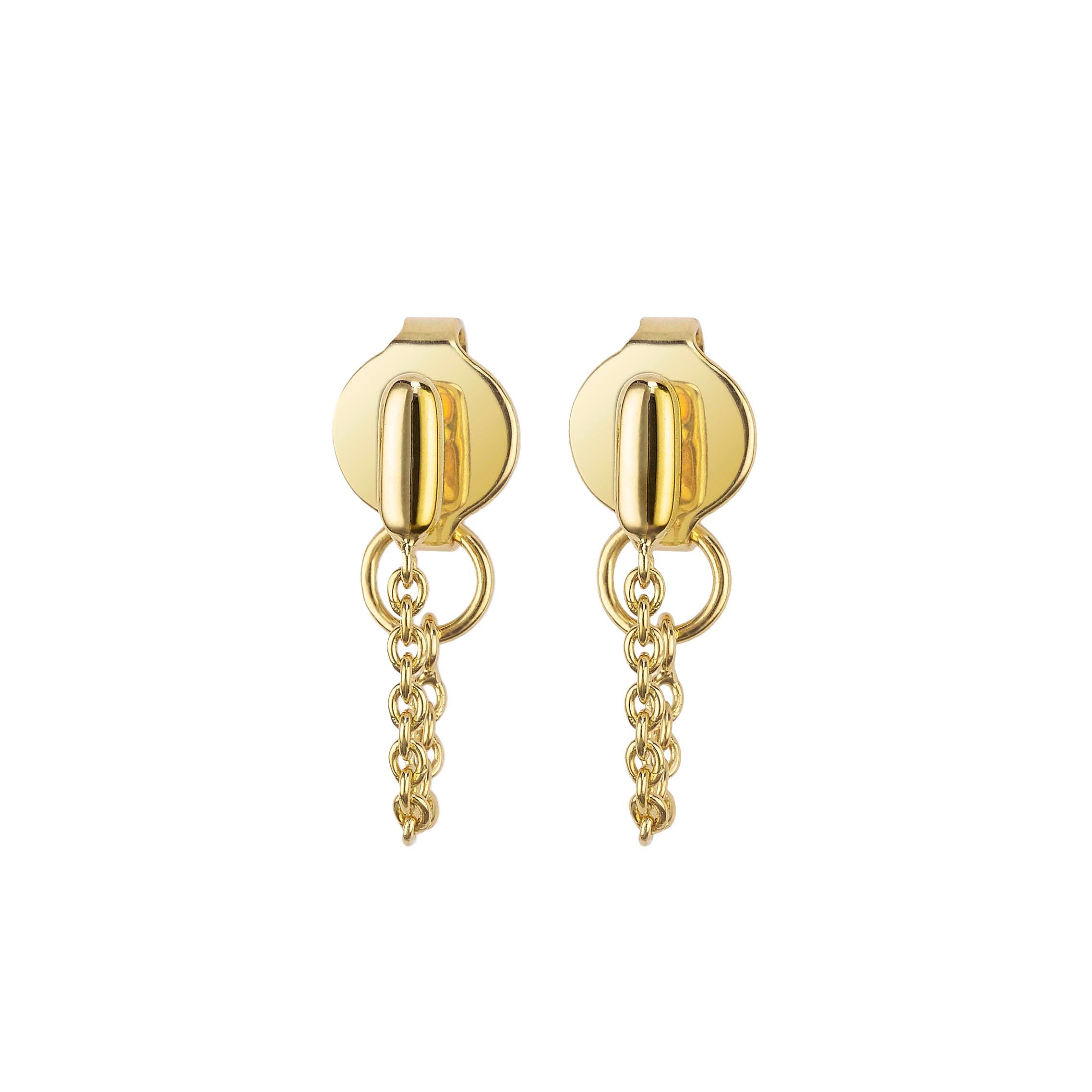 Hanging Chain Gold Earrings House of Devam