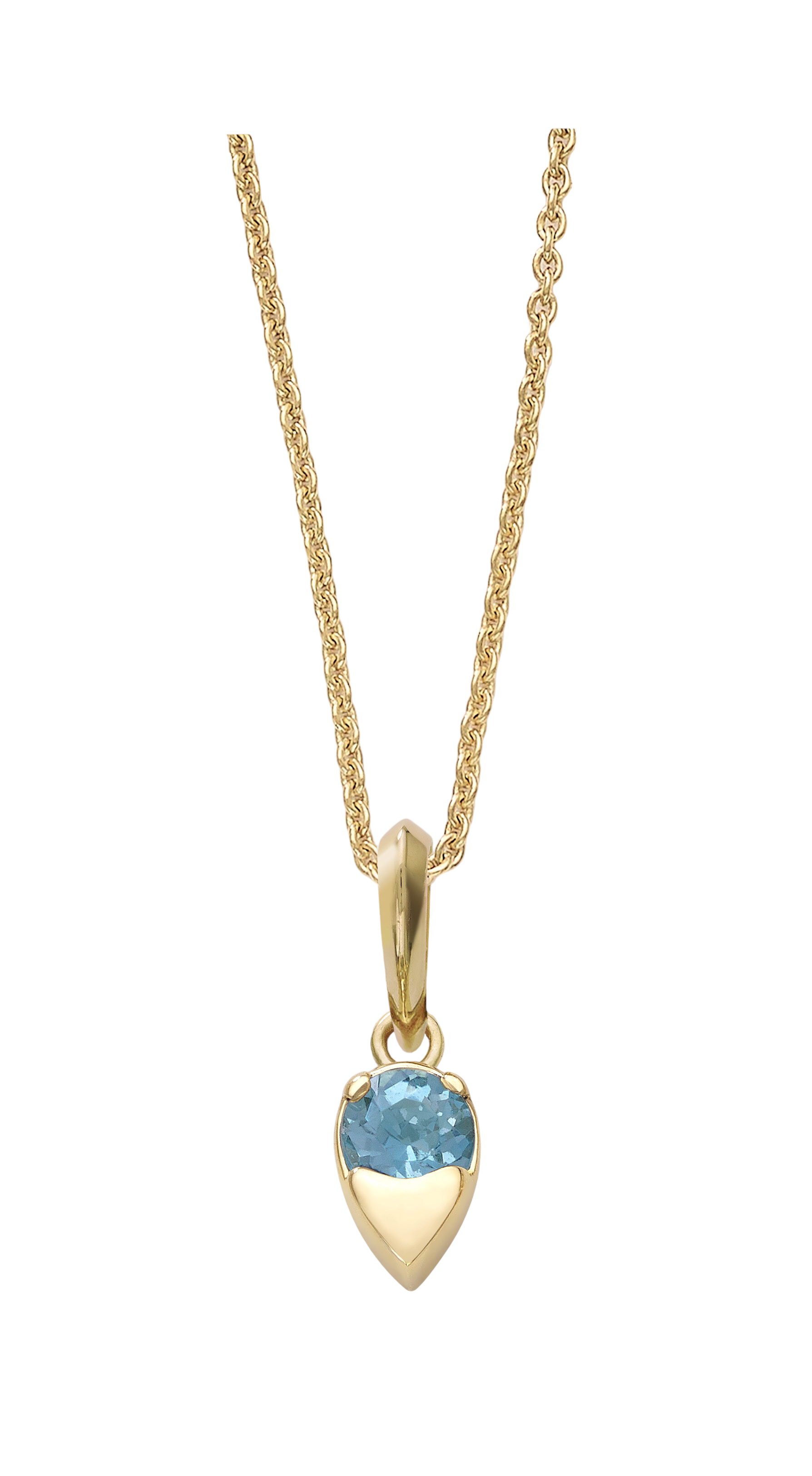 Aquamarine Birthstone Pendant - March Devam