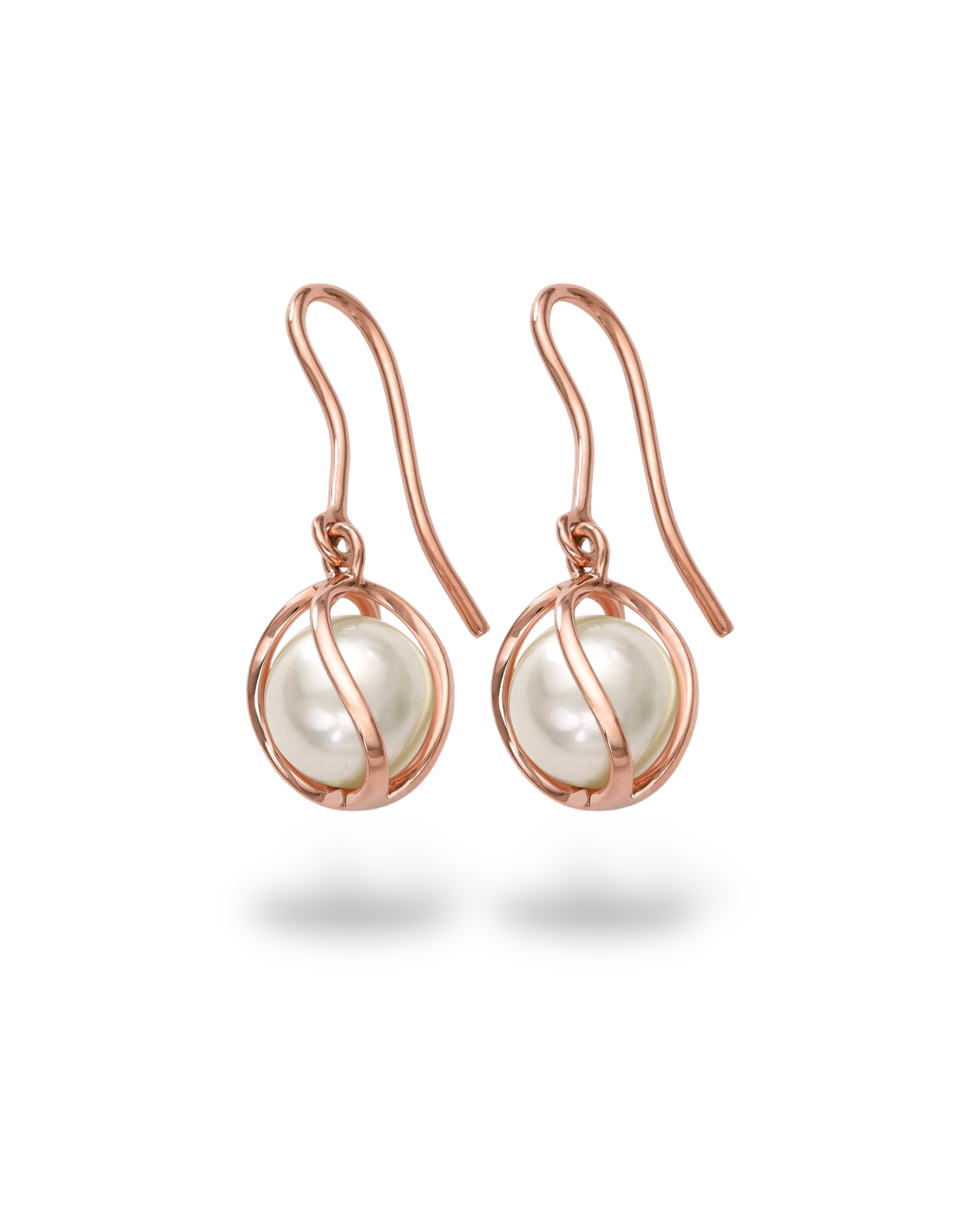 The Suspension Earrings - Pearl / Rose Gold Devam
