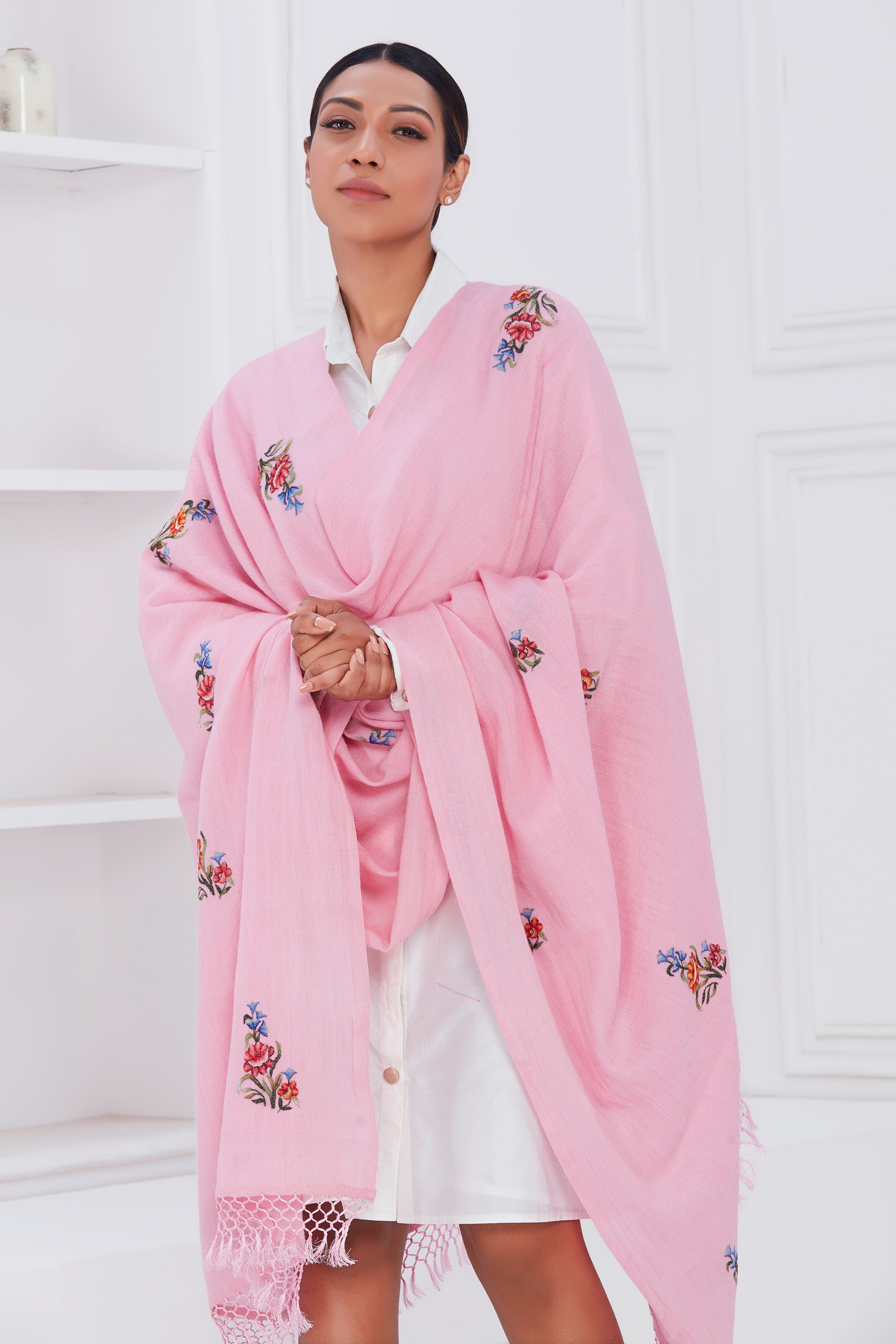 Rose Garden Handwoven Shawl Devam