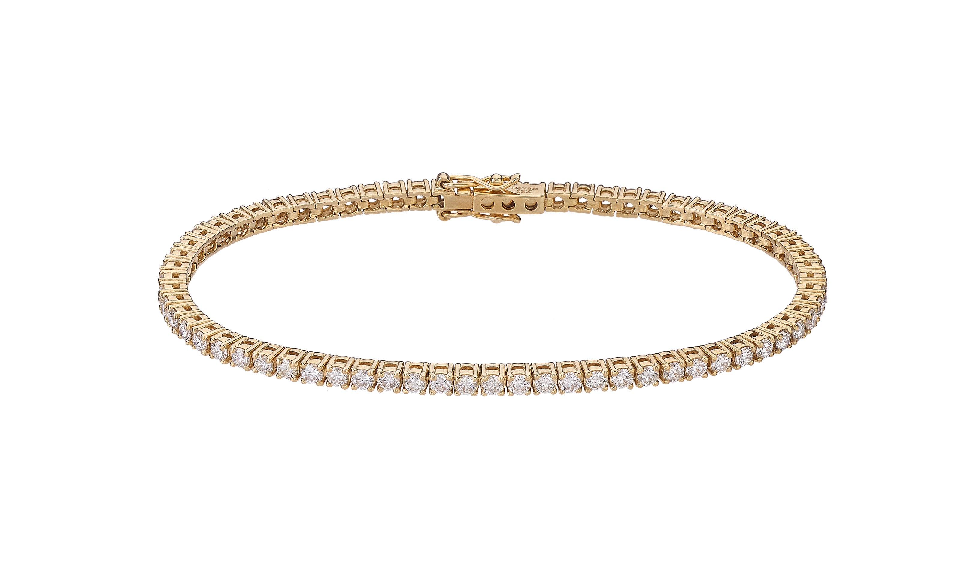 Round-cut Diamond Tennis Bracelet