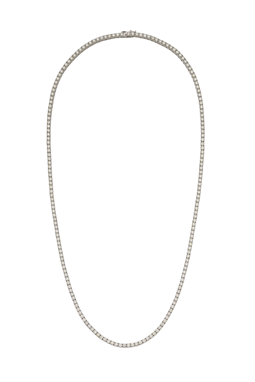 Devam Diamond Tennis Necklace - White Gold Devam