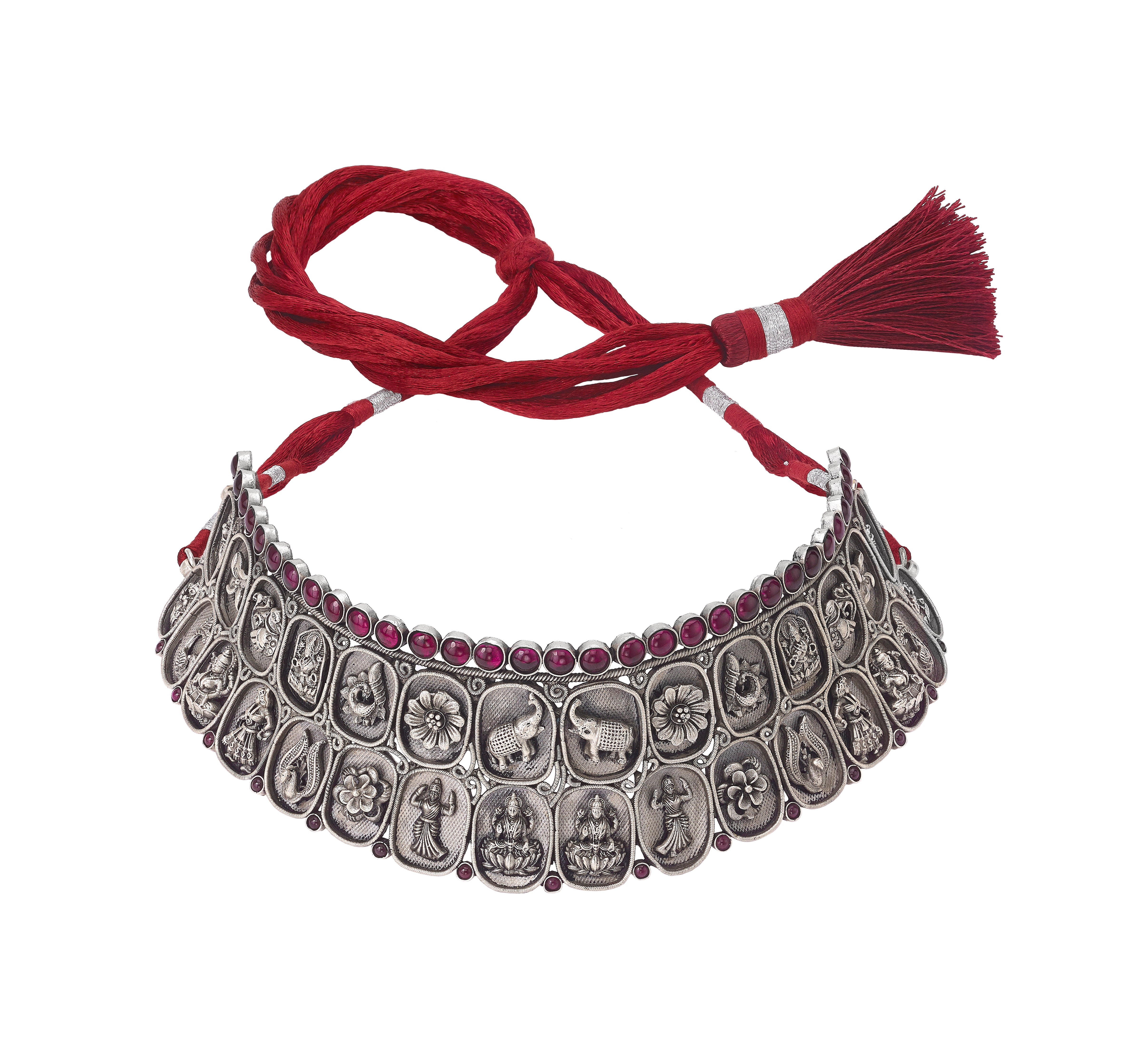 Sterling Silver Necklace with Animal Motifs Devam