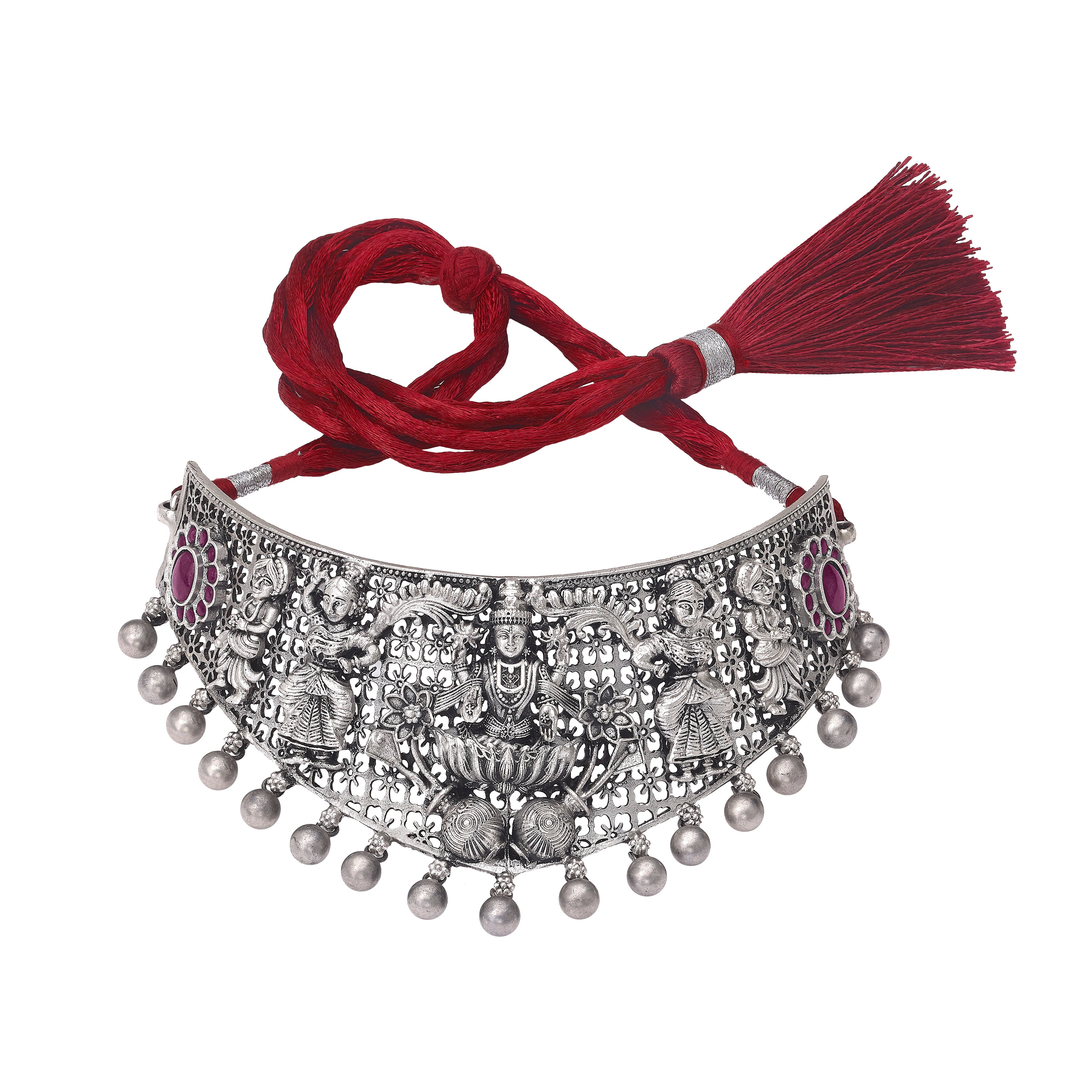 Sterling Silver Necklace with Religious Motifs Devam