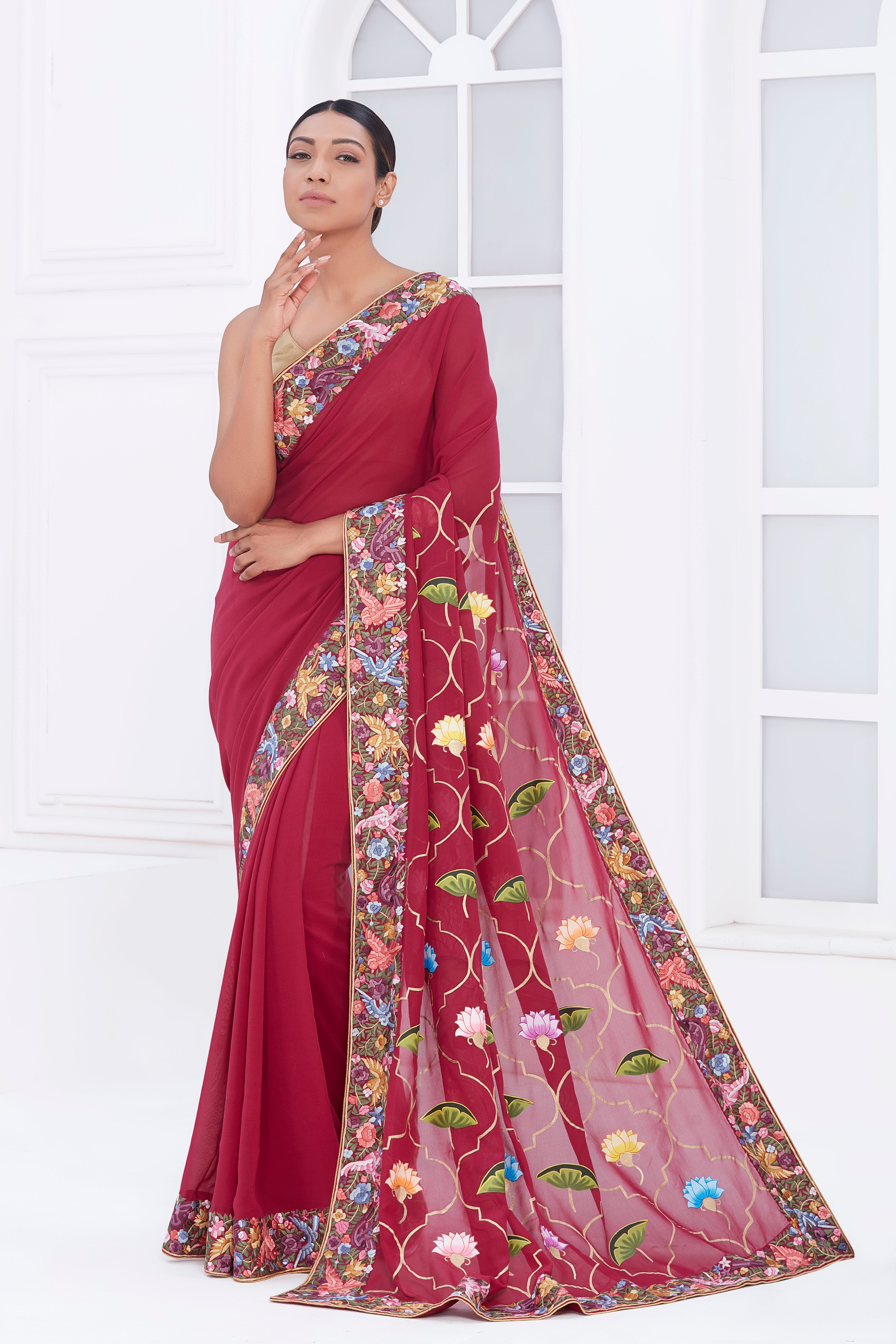 Magenta Handloom Elegance