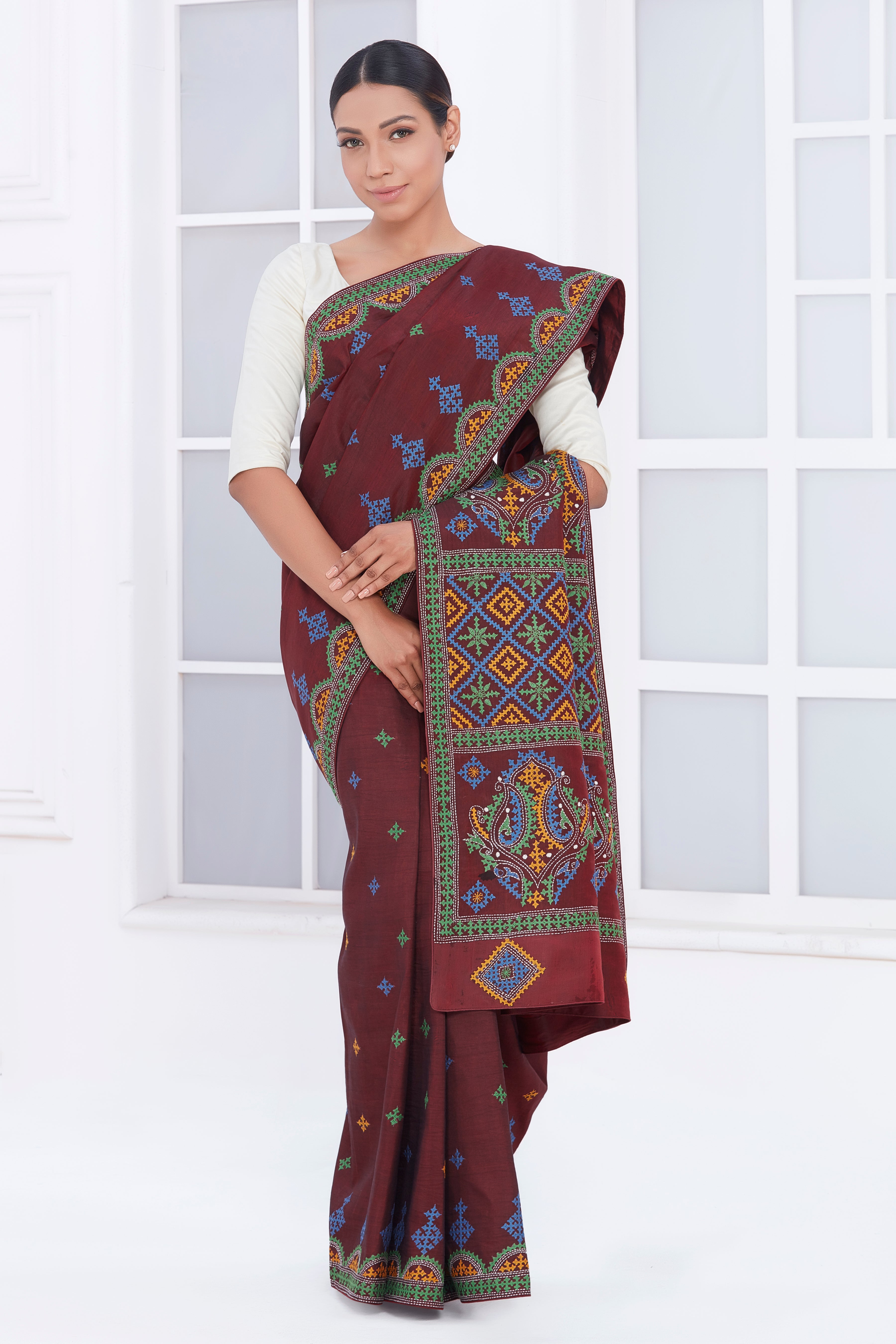 Sindhi Embroidered Silk Elegance
