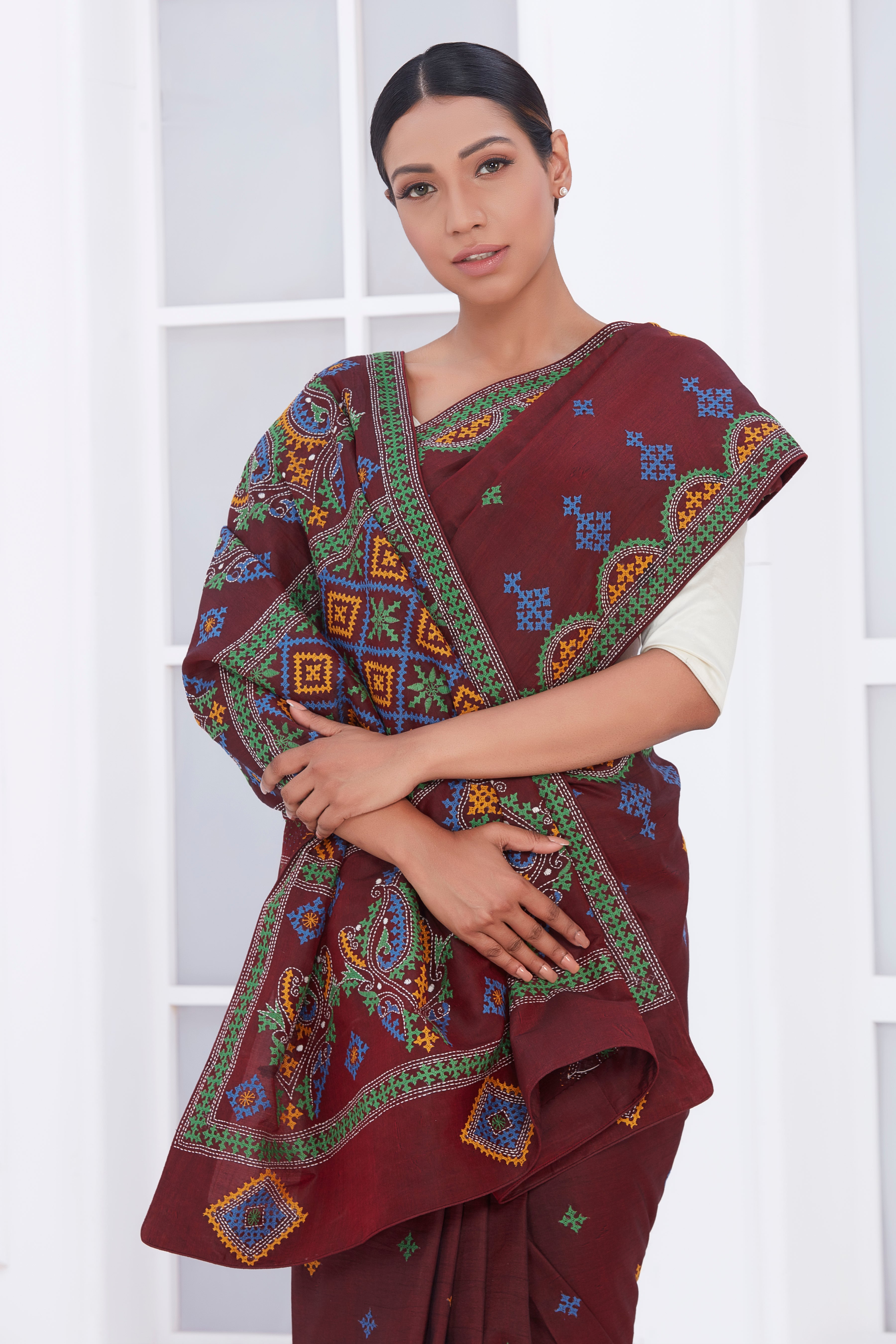 Sindhi Embroidered Silk Elegance