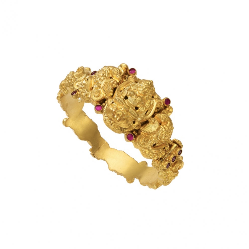 22k Yellow Gold Lakshmi & Peacock Bangle Devam