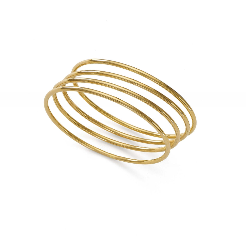 22k Yellow Gold Thin Smooth Bangle Bracelets Devam