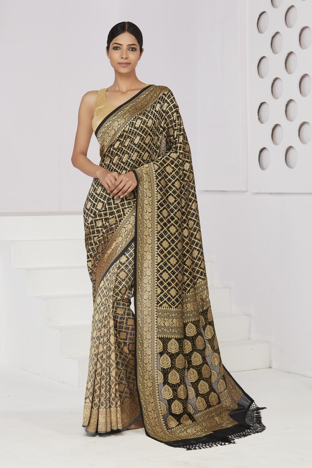 Black, Gold & Bandhani Devam
