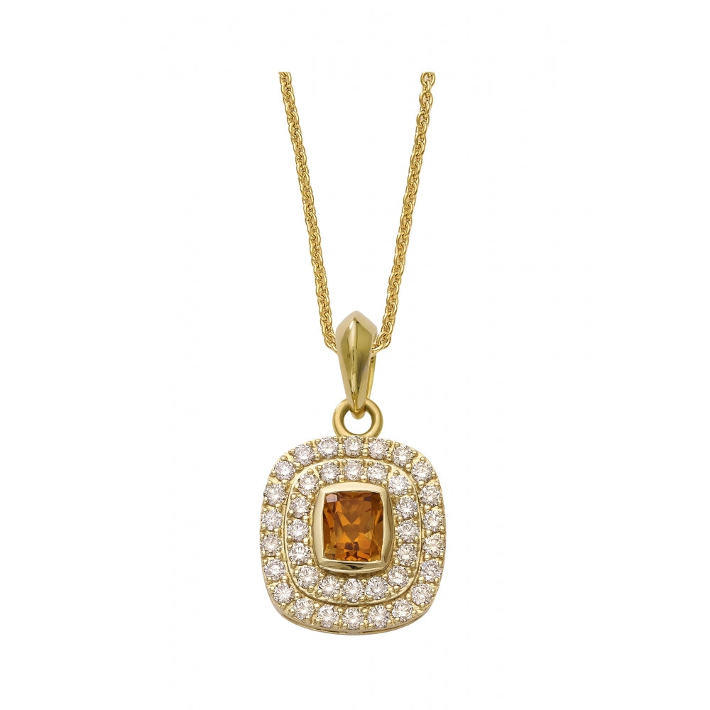Citrine Layered Candy Pendant Devam
