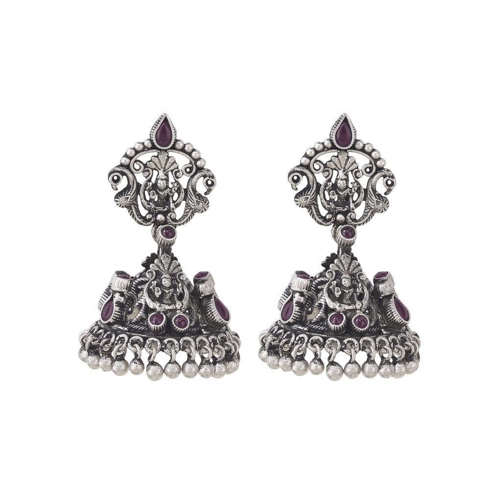 Handcrafted Silver Earrings With Peacock Motifs Devam
