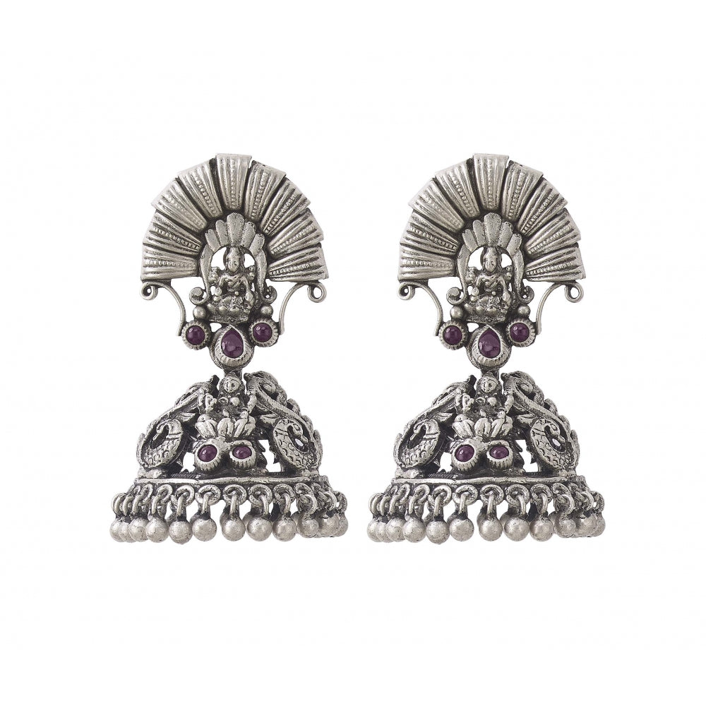 Handcrafted Sterling Silver Earrings With Peacock Motifs Devam