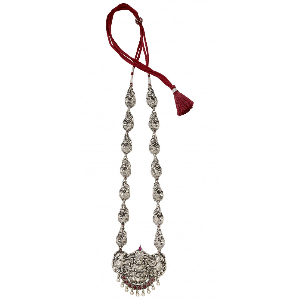 Handcrafted Sterling Silver Necklace With Peacock Chain Devam