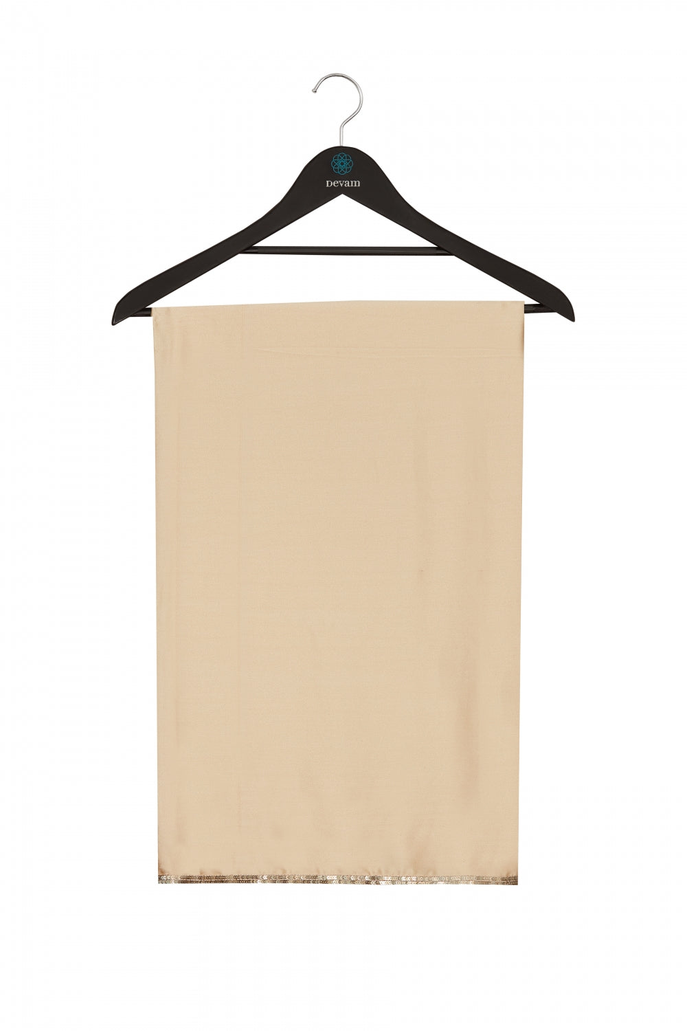 Khaki Hand Embroidered Saree Devam