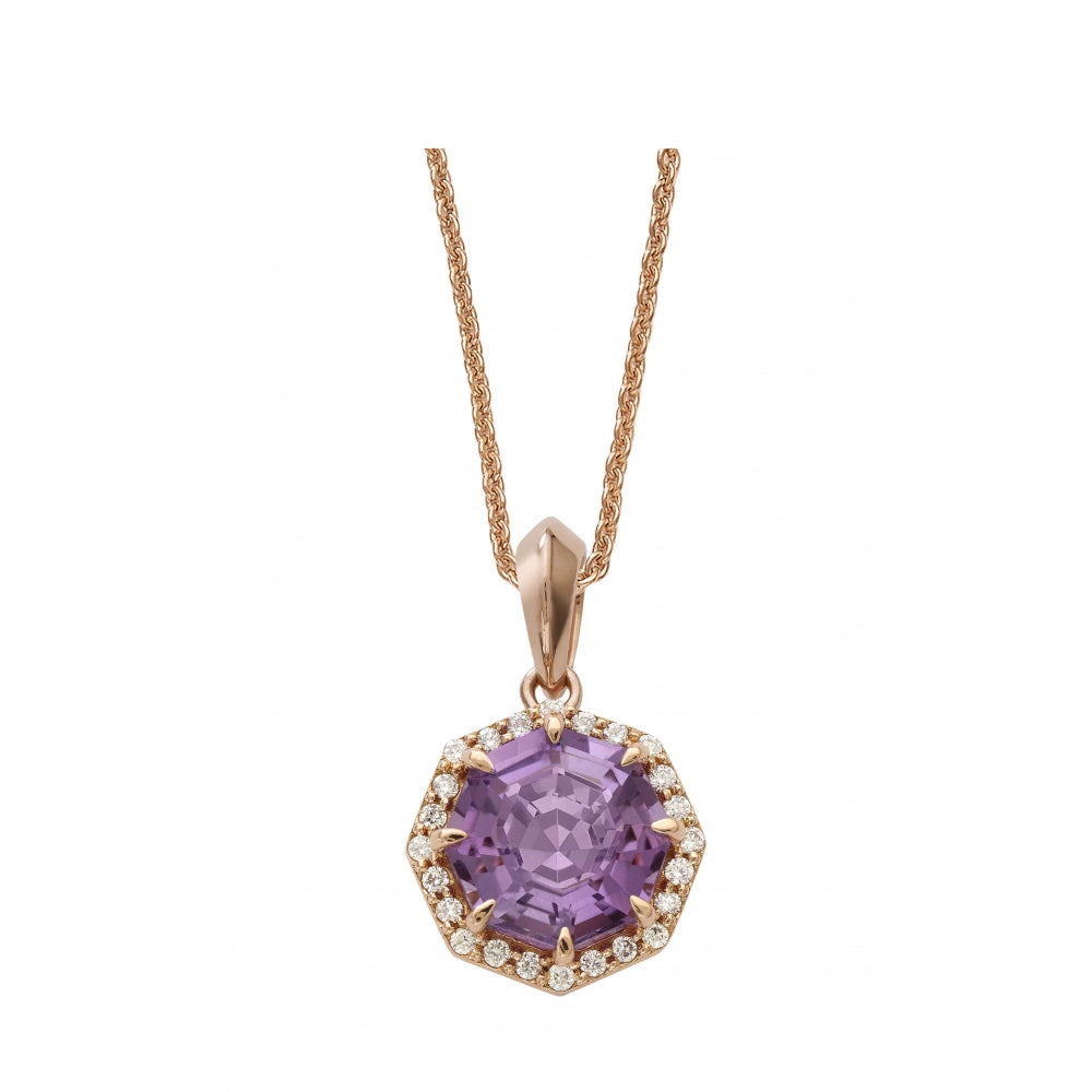 Octagon Cut Amethyst Candy Pendant Devam