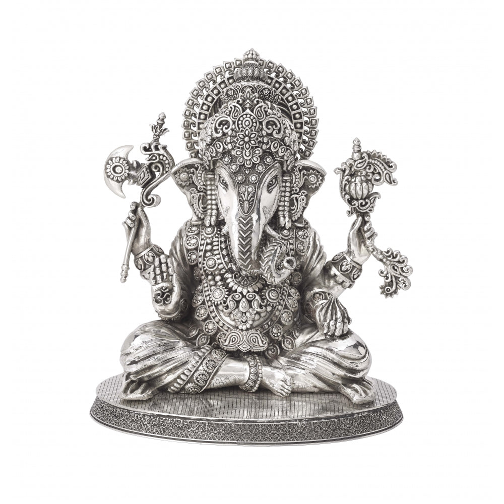 Silver Ganesha Statue Devam