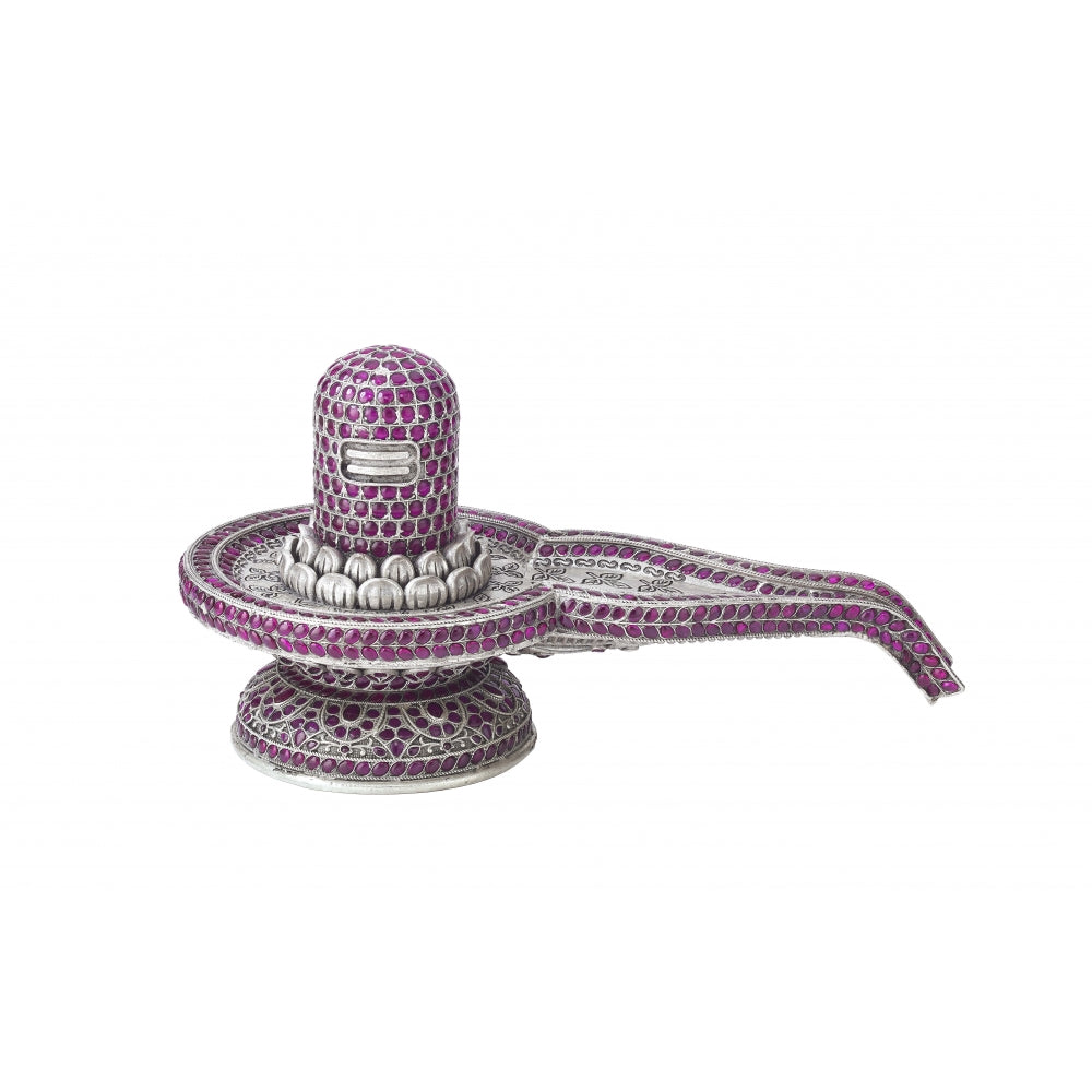 Silver Shiv Ling Statue Devam