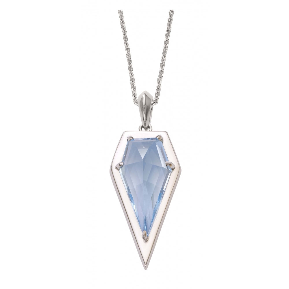 Sky Blue Topaz Candy Pendant Shield Cut Devam