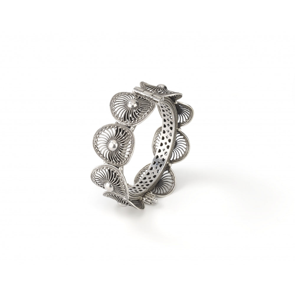 Sterling Silver Dancing Swirls Bracelet Devam