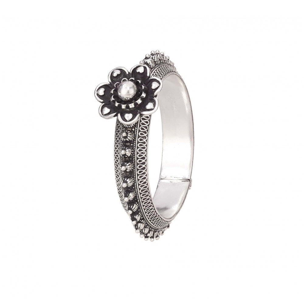 Sterling Silver Floral Bracelet Devam