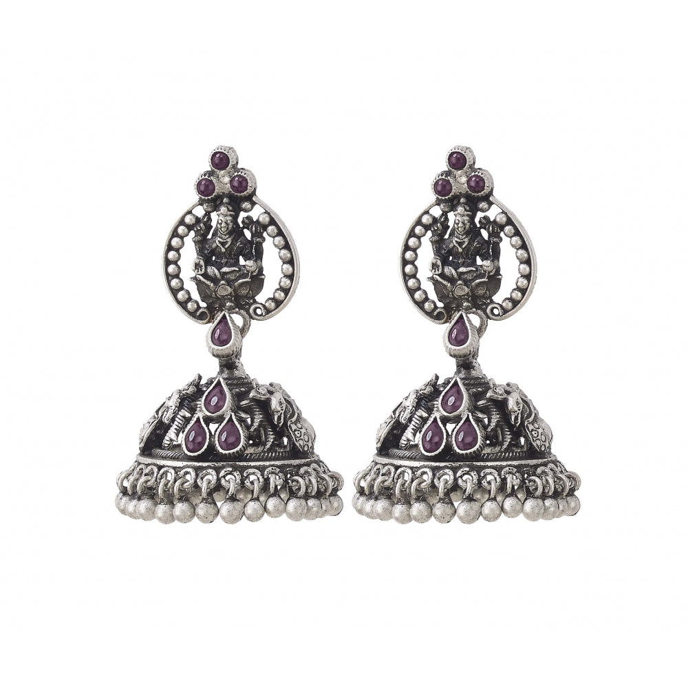 Sterling Silver Handcrafted Earrings With Stones Devam