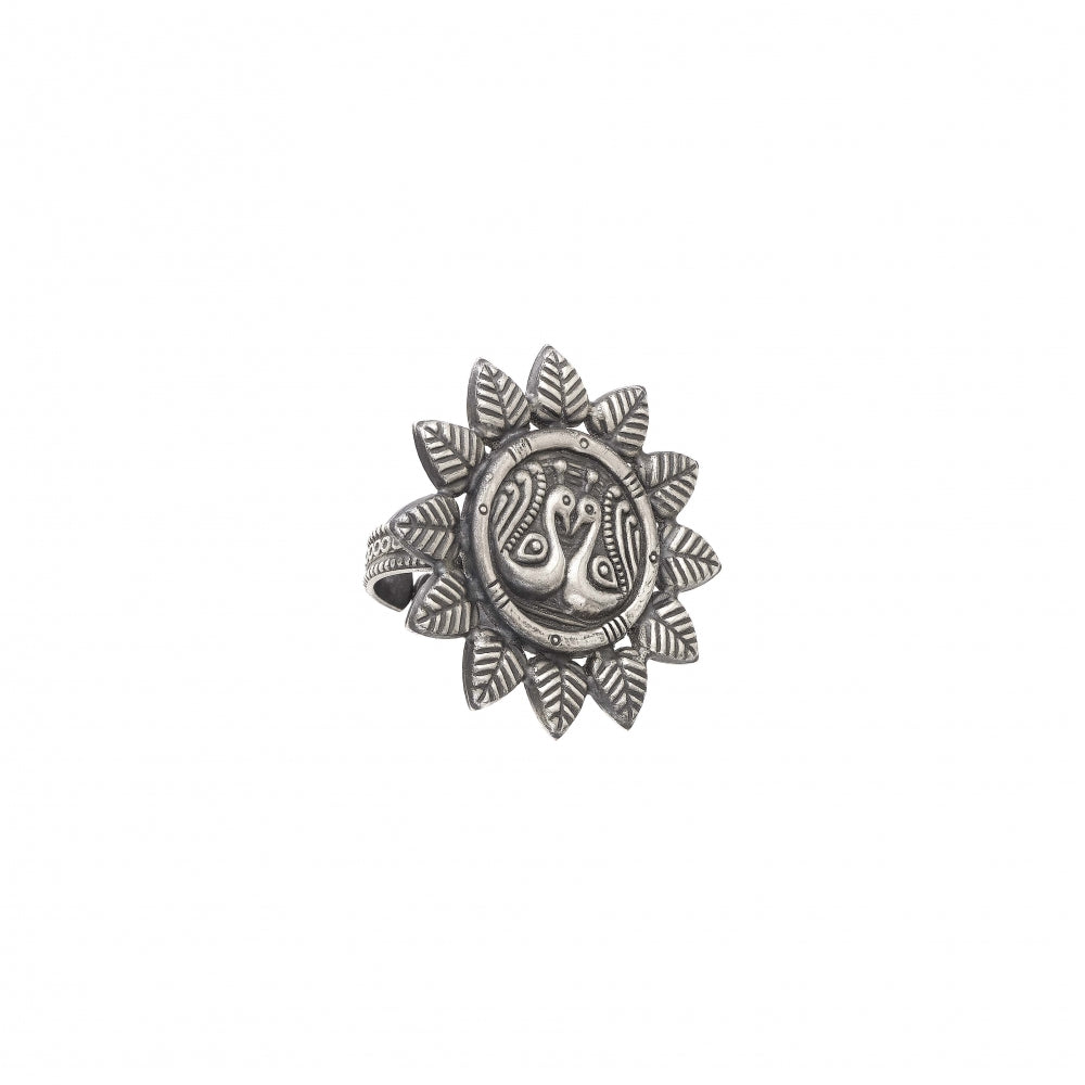Sterling Silver Multiple Peacock Ring Devam