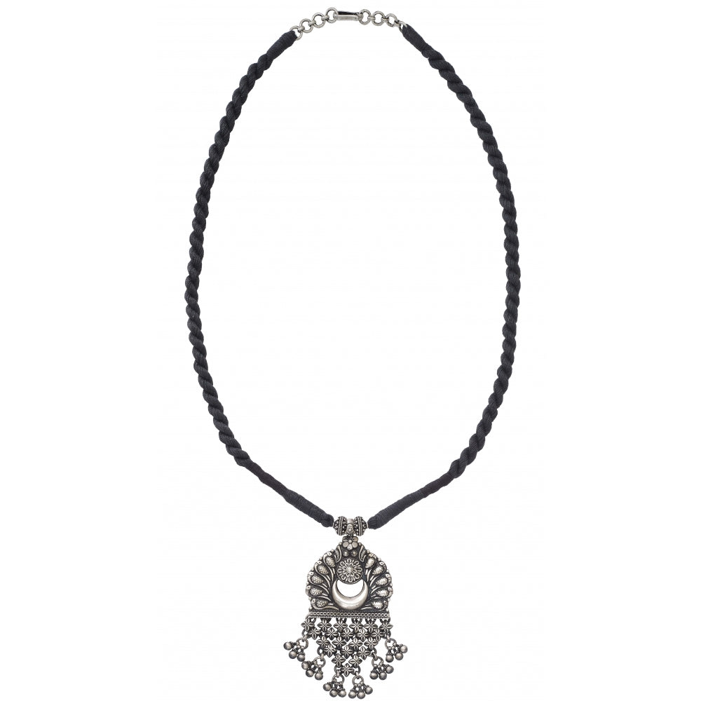 Sterling Silver Necklace with Crescent Moon Devam