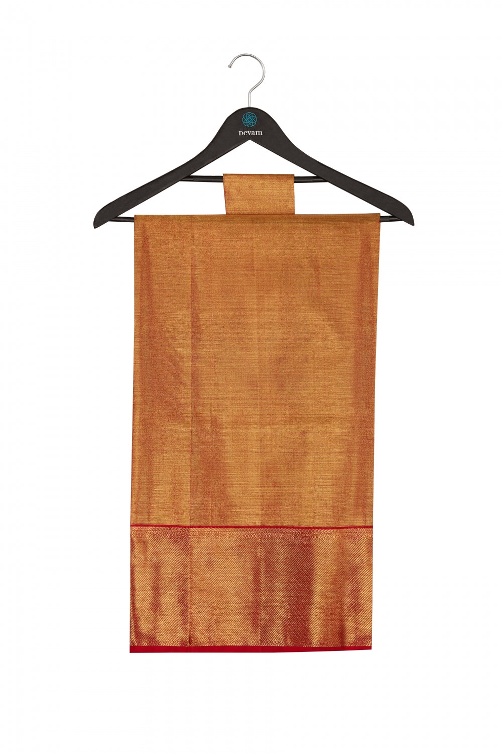 Sunset Orange Silk Kanjeevaram Saree Devam