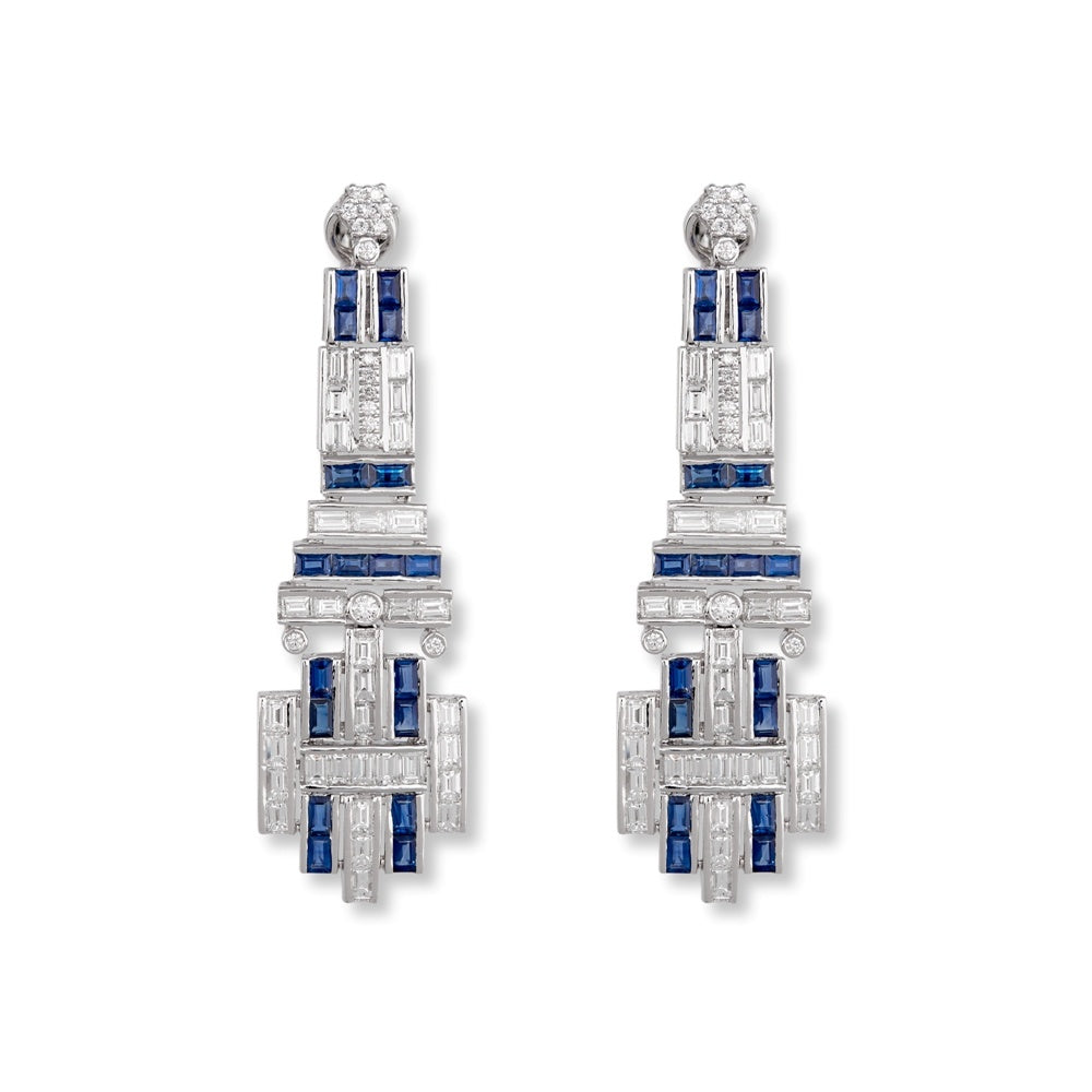 Royal Sapphire Cascade Earrings Devam