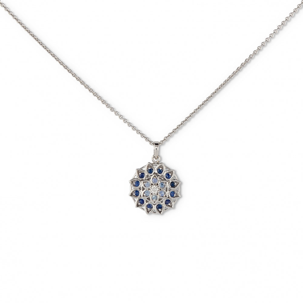 Sapphire Lotus Pendant Devam