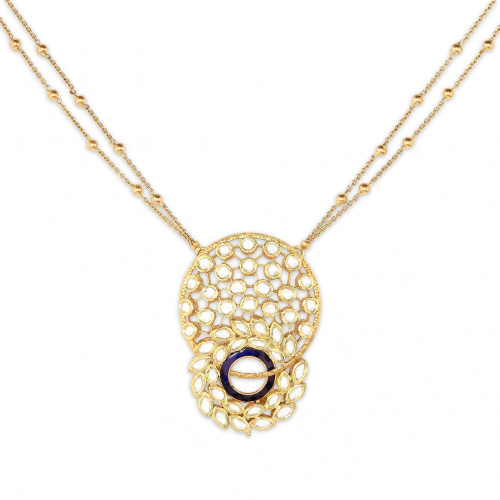 Starlight Circles 22k Gold Wreath Necklace Set Devam