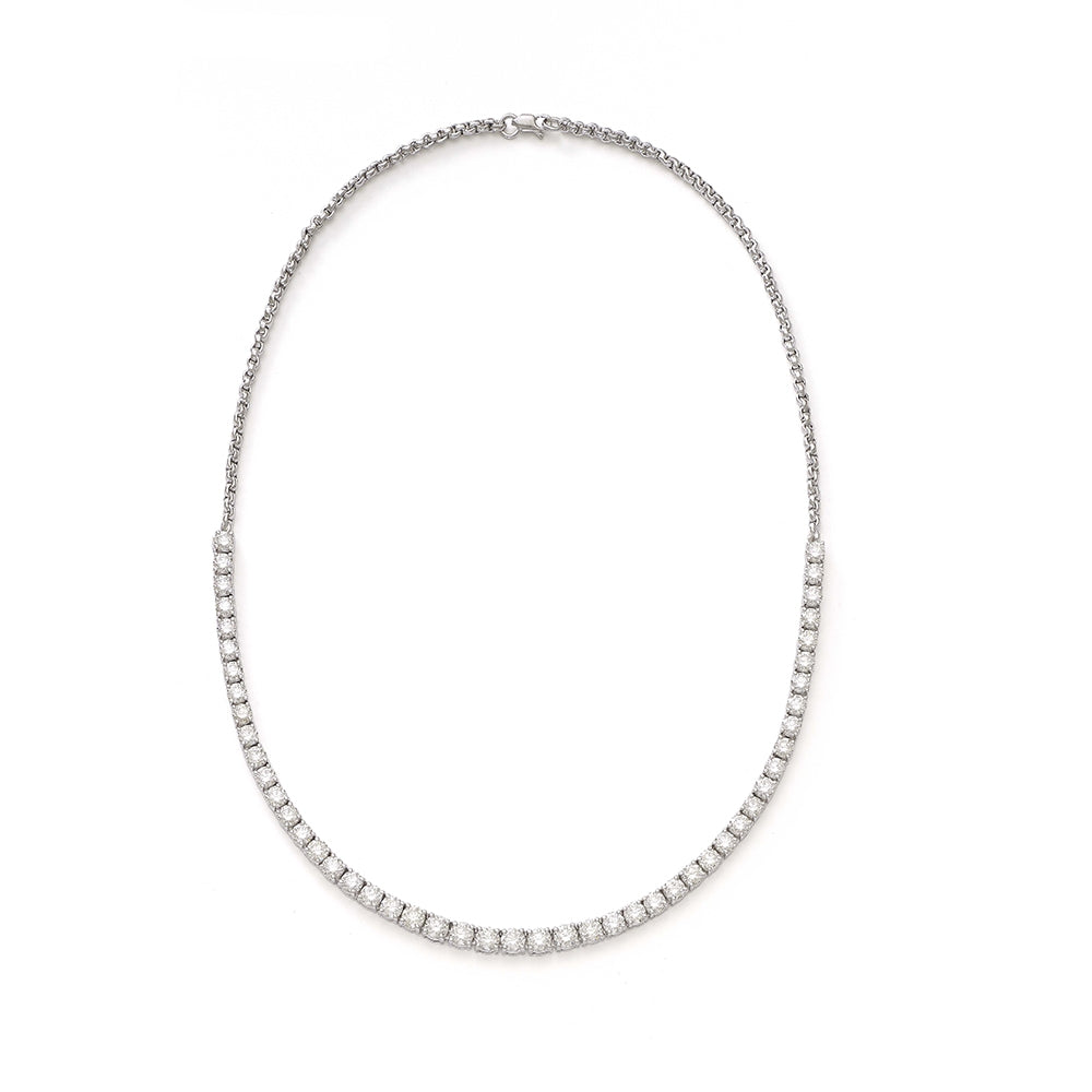 Elegant Diamond Line Necklace Devam