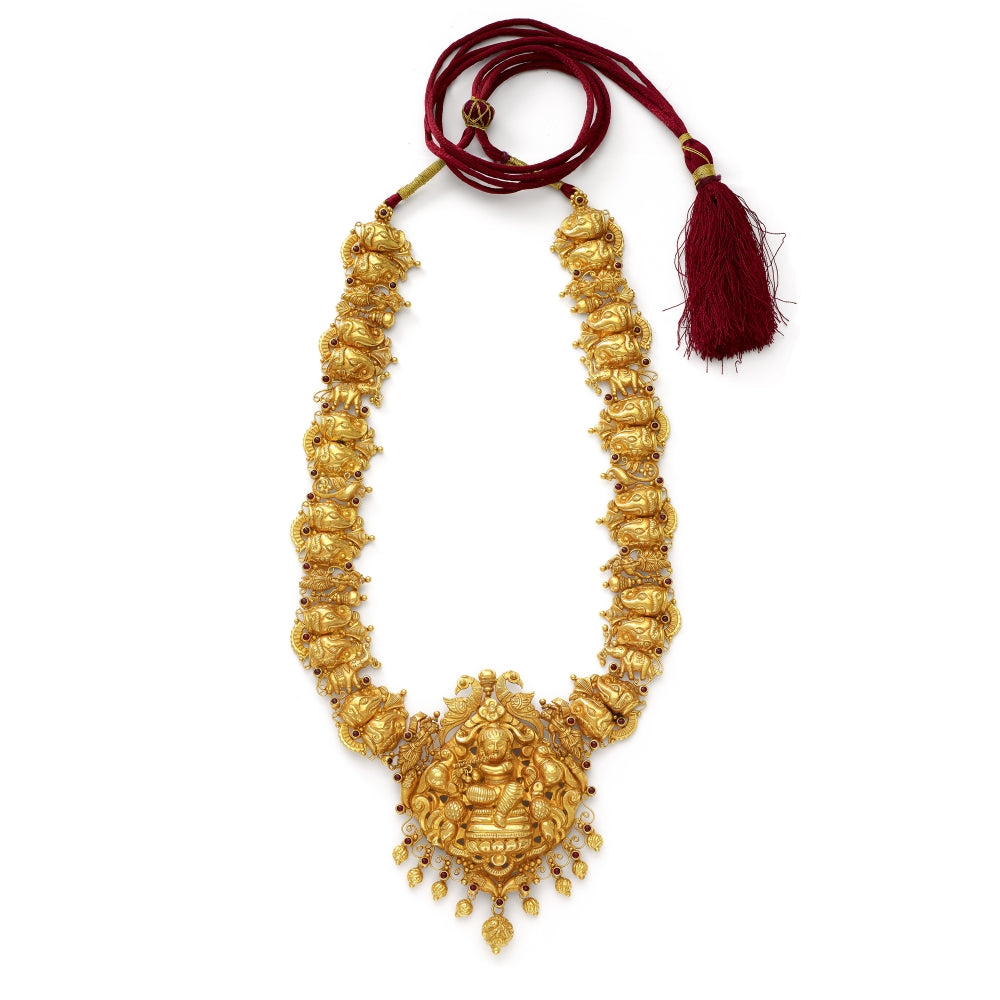 22k Golden Krishna Temple Necklace Devam