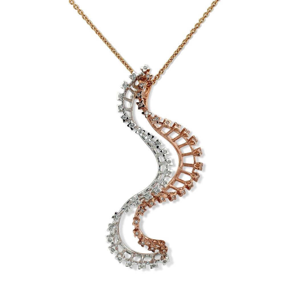 White And Rose Swirl Pendant Devam