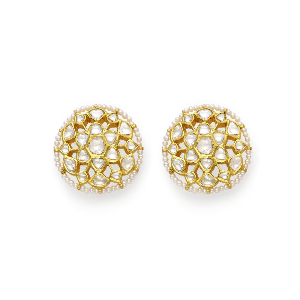 Polki earrings studs cheap