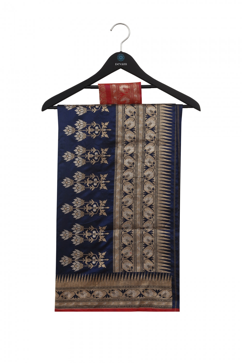 Royal Purple Real Jari Silk Banarasi Devam