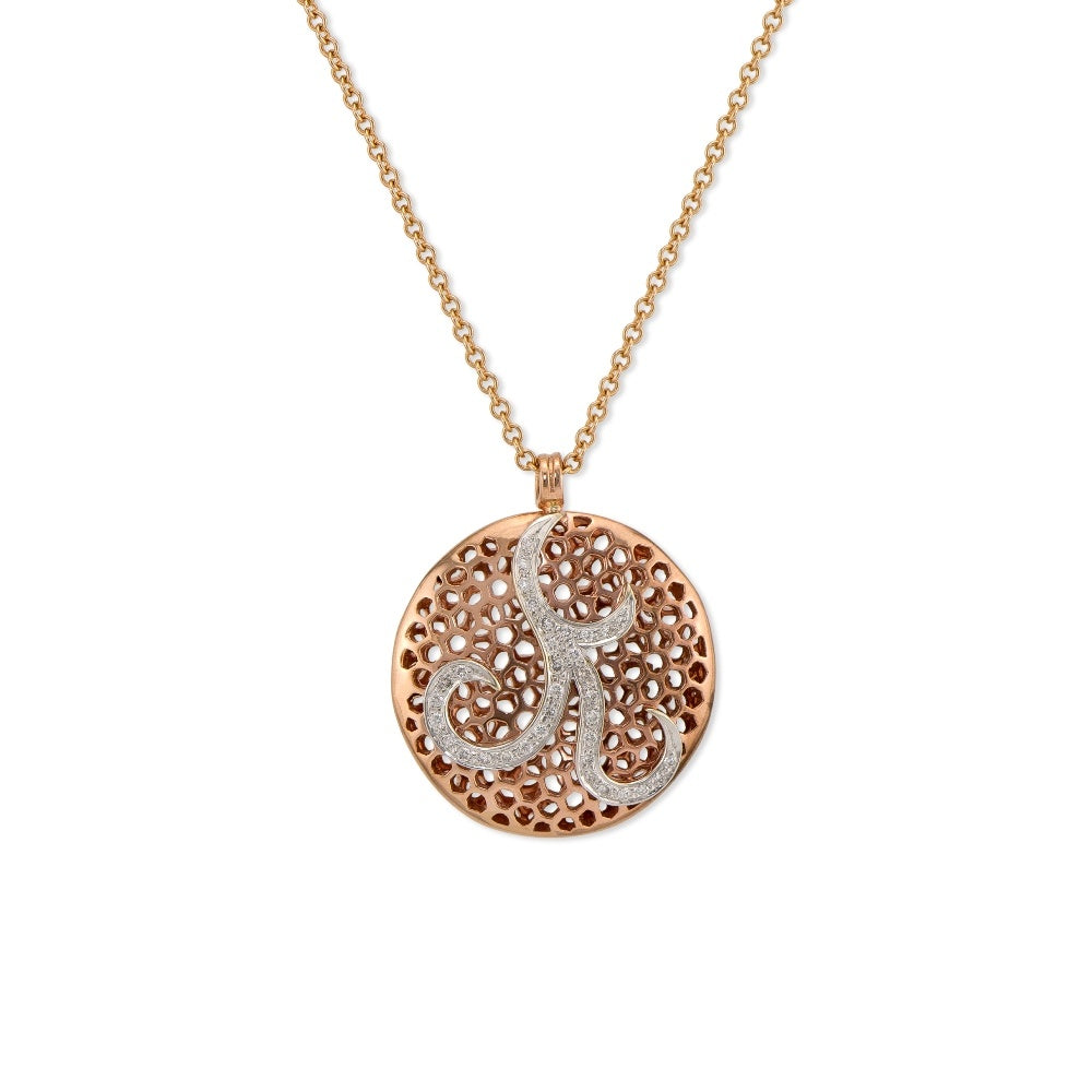 Diamond Swirl Mesh Pendant Devam