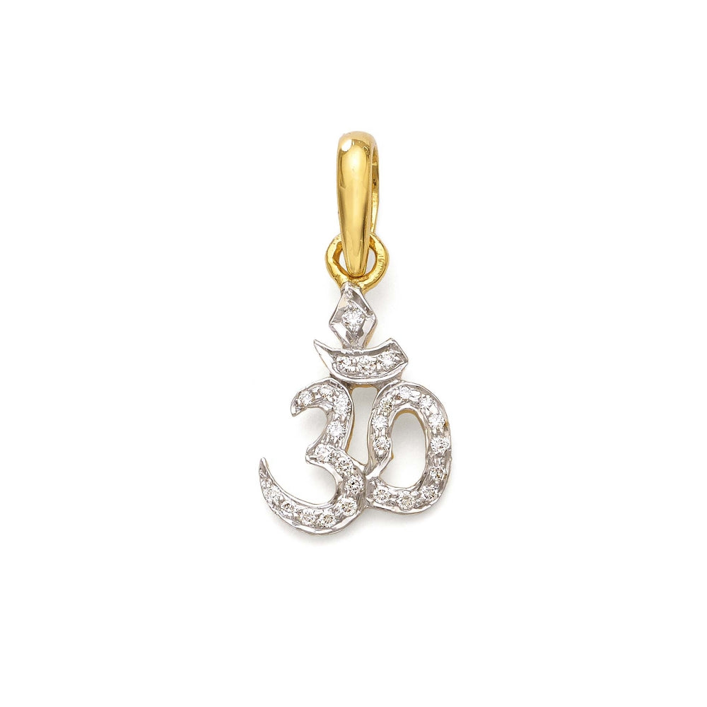 "Om" 18k Gold And Diamond Pendant Devam