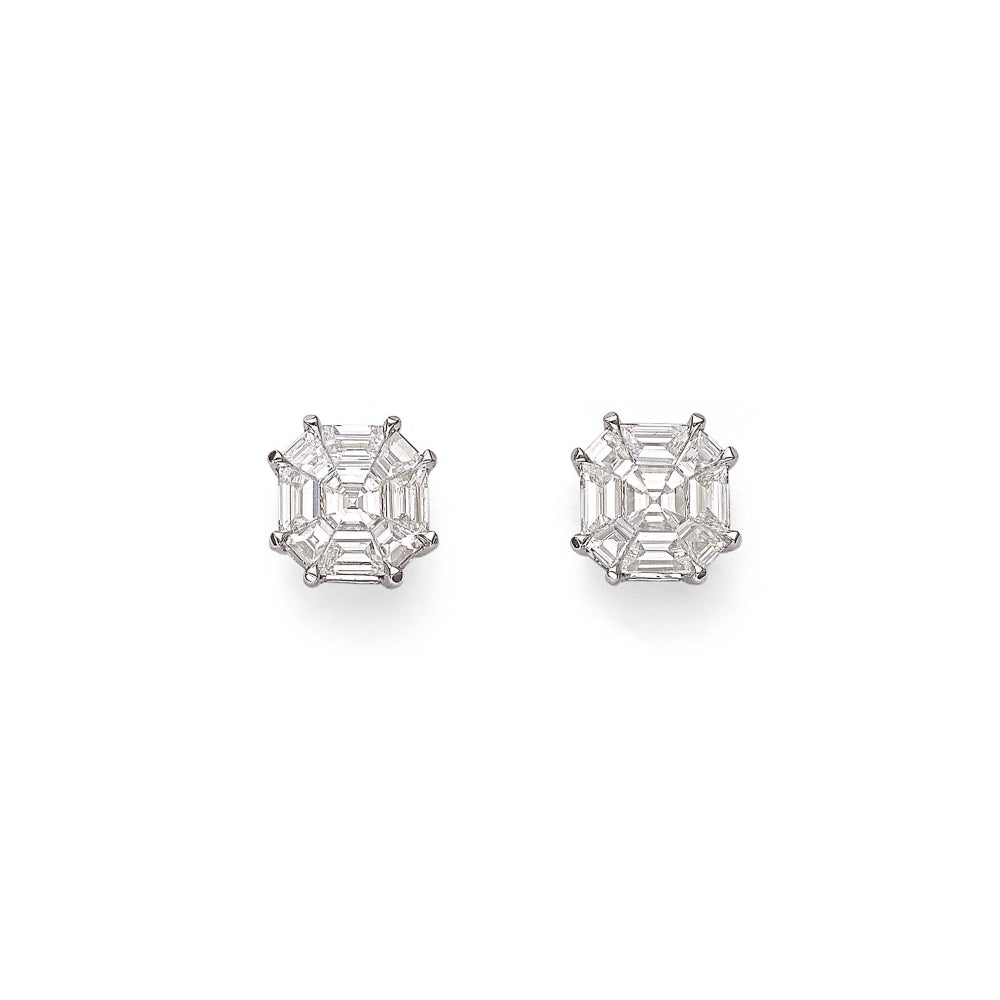 Custom Matched Interwoven Diamond Earrings (Ash 2.50Cts) Devam