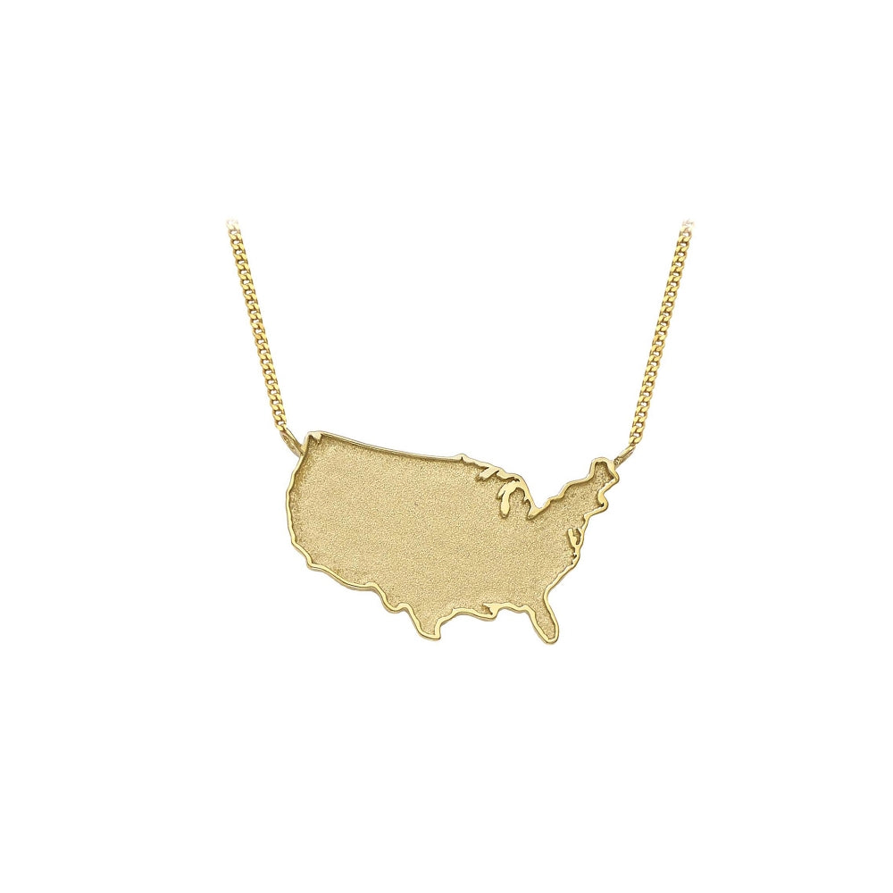18k Yellow Gold Nation Pendant (US) Devam