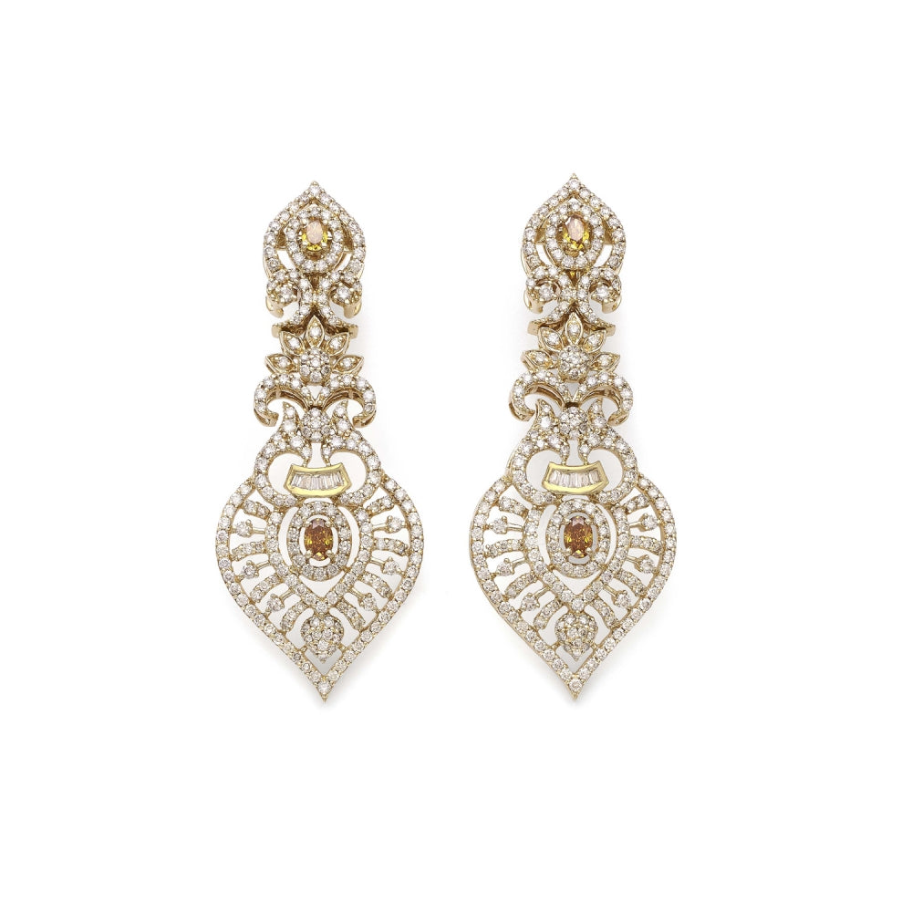 Fancy Colored Diamond Spade Earrings Devam